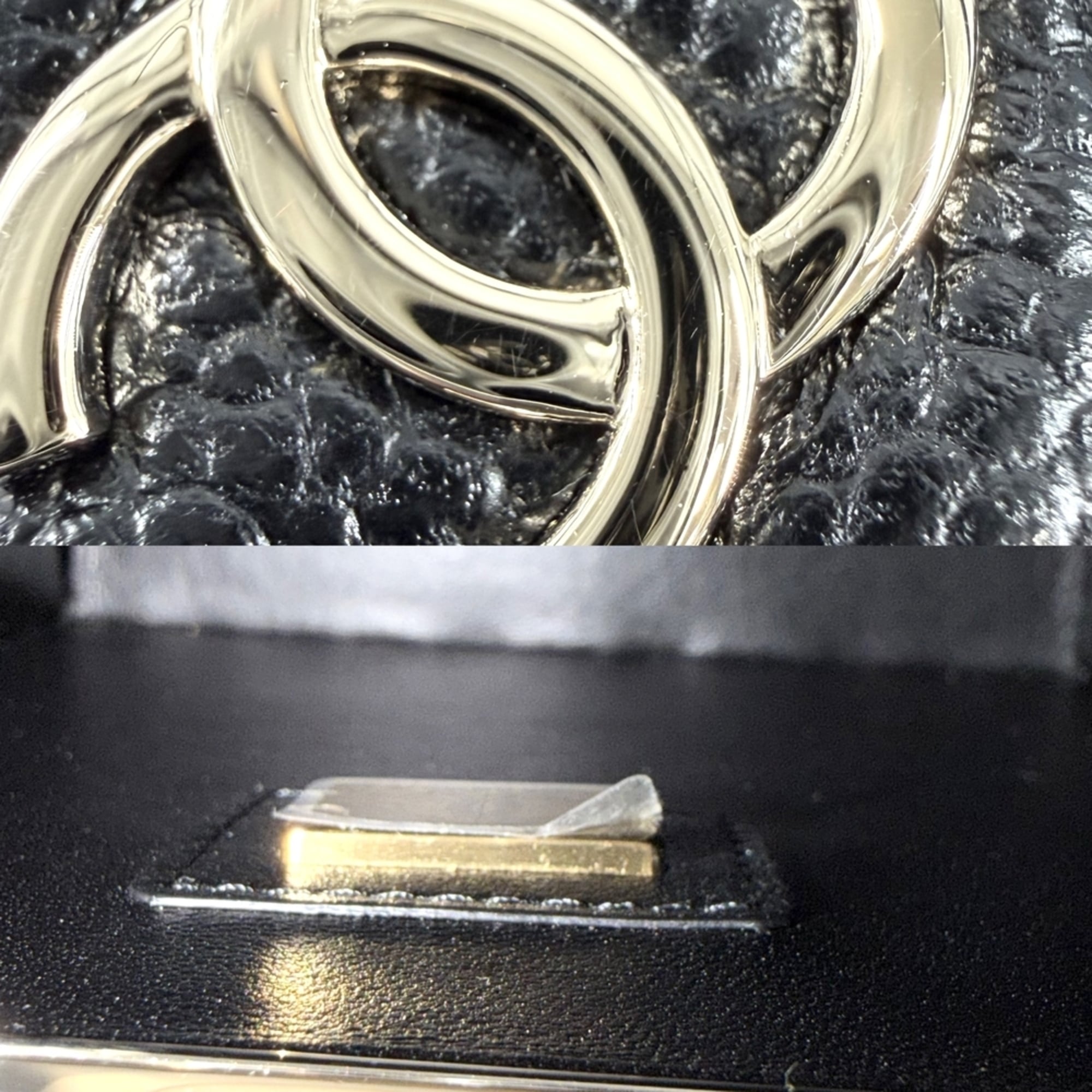 Chanel Matelasse Black Grained Calfskin Shoulder Bag (Pre-Owned)