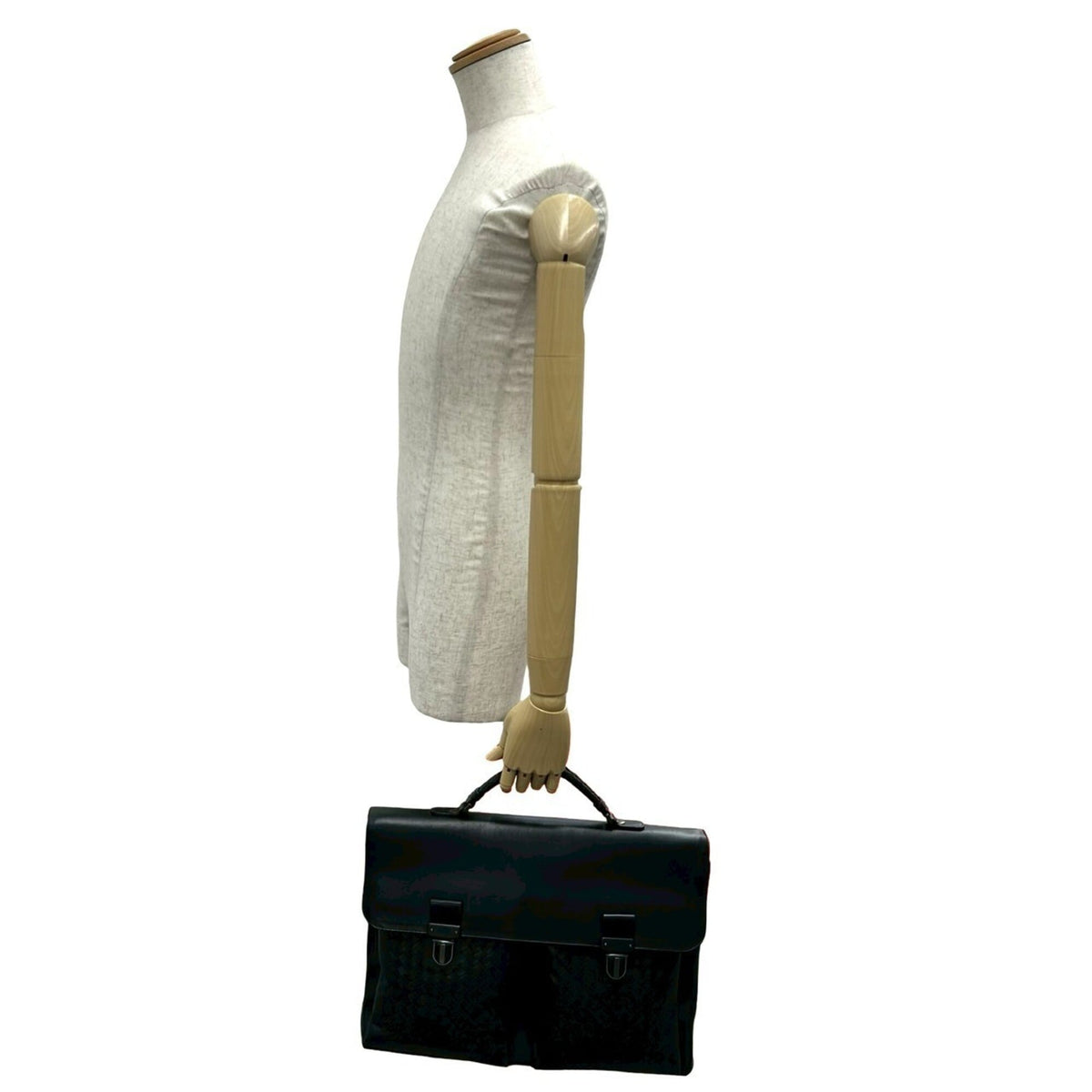 Bottega Veneta Black Leather Briefcase (Pre-Owned)