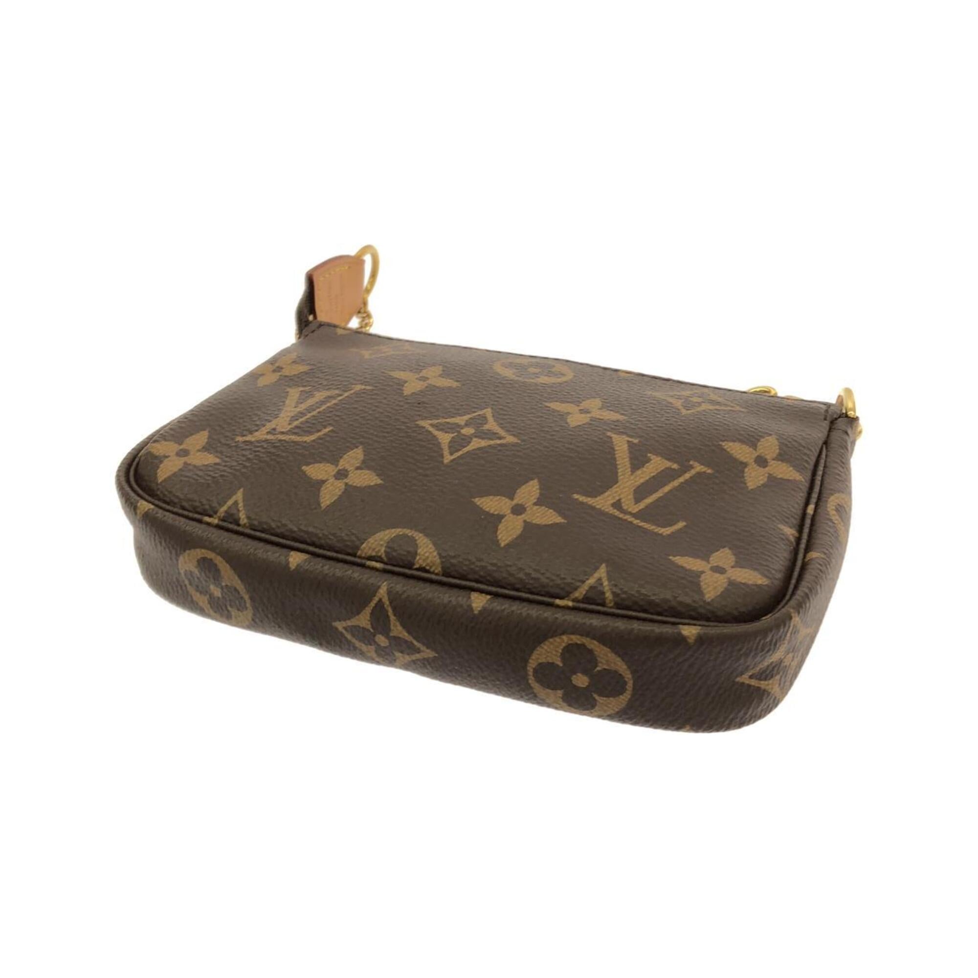 Louis Vuitton Marron Coated Canvas Pochette Pouch (Pre-Owned)