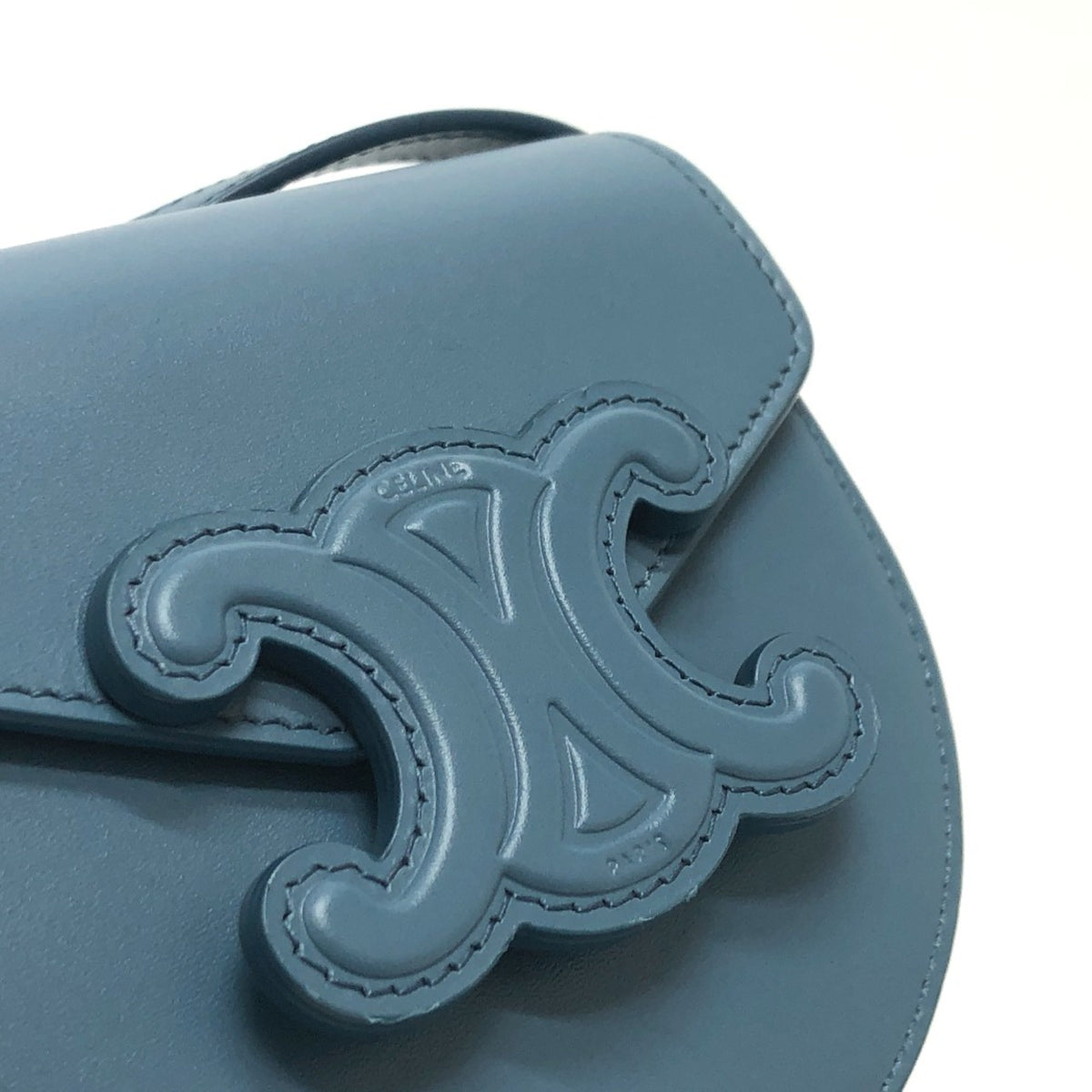 Celine Blue Leather Shoulder Bag (Pre-Owned)