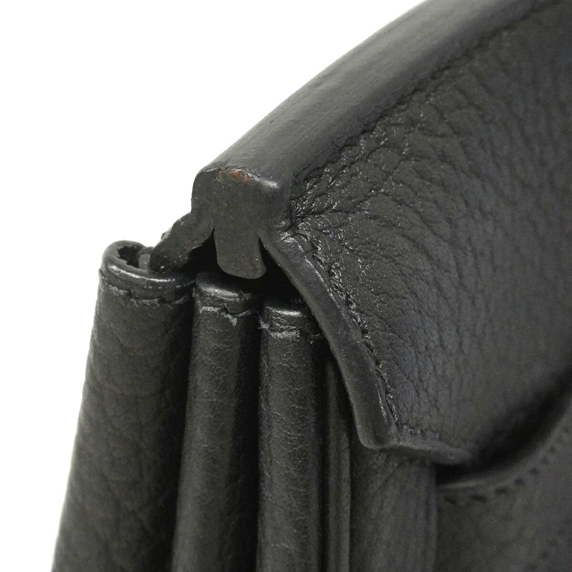 Hermes Black Fjord Leather Handbag (Pre-Owned)