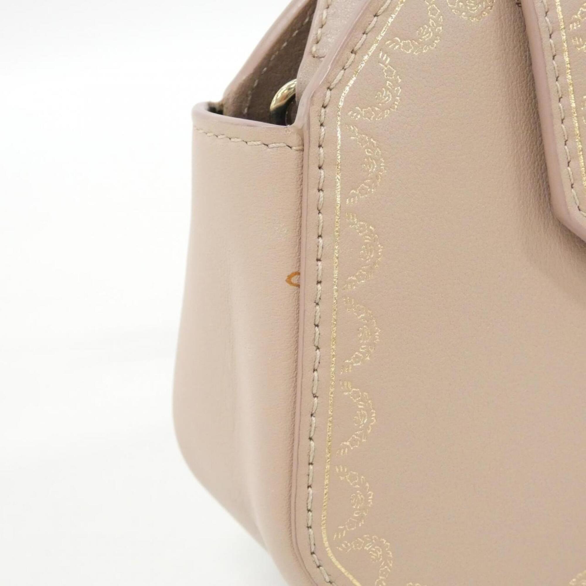 Cartier Light Pink Leather Shoulder Bag (Pre-Owned)