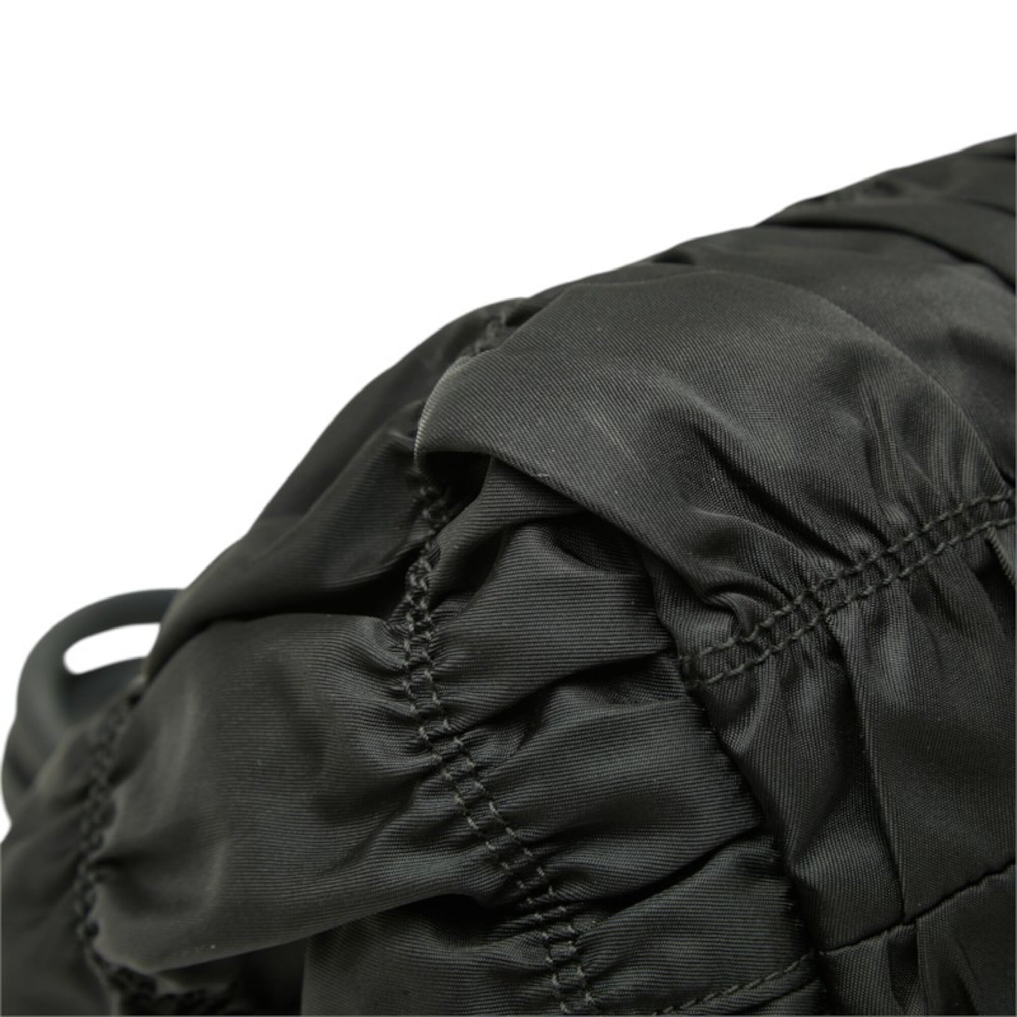 Prada Black Nylon Leather Handbag (Pre-Owned)