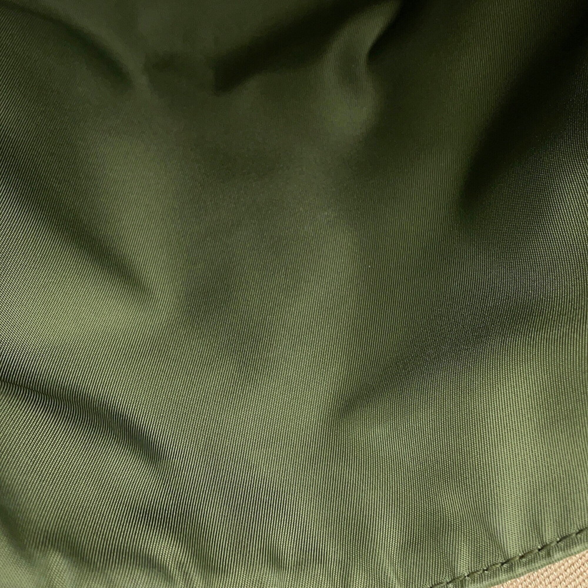 Prada Saffiano Green Nylon Leather Handbag Shoulder Bag (Pre-Owned)