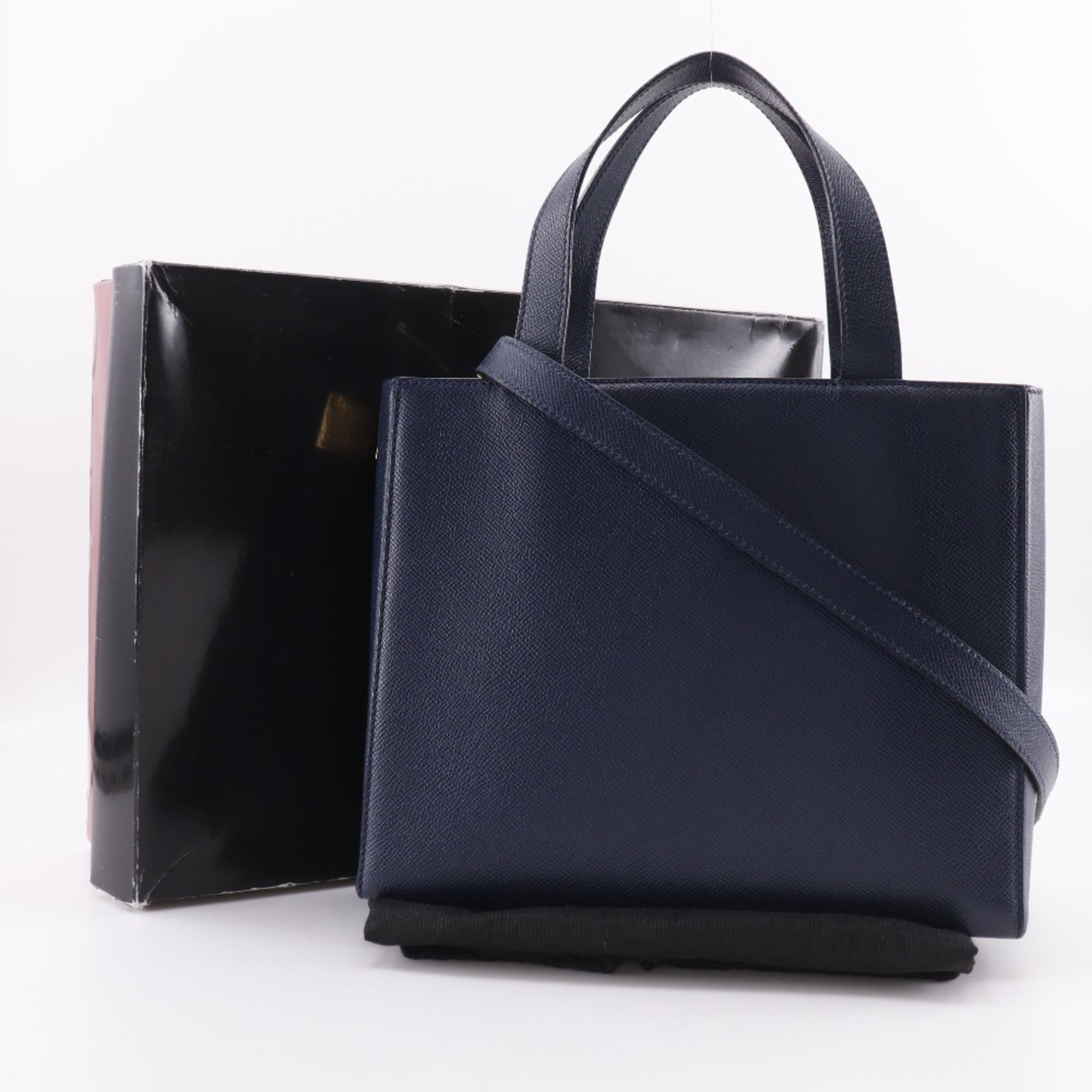 Celine Navy Leather Handbag (Pre-Owned)