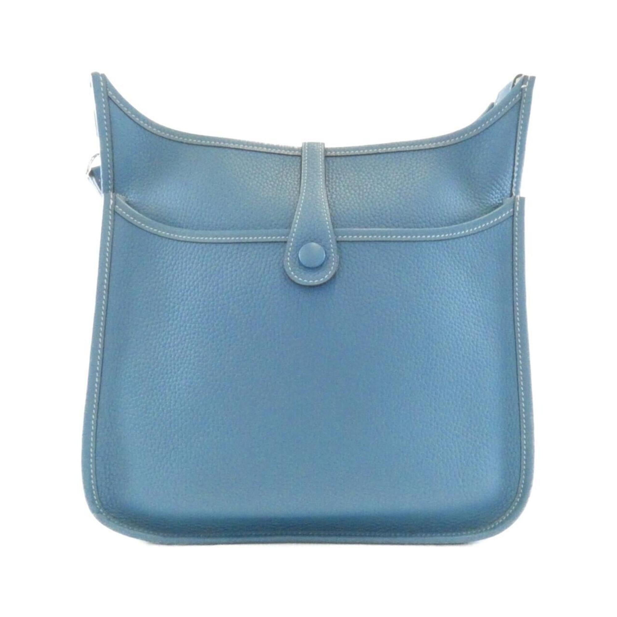 Hermes Blue Jean Taurillon Clemence Leather Shoulder Bag (Pre-Owned)