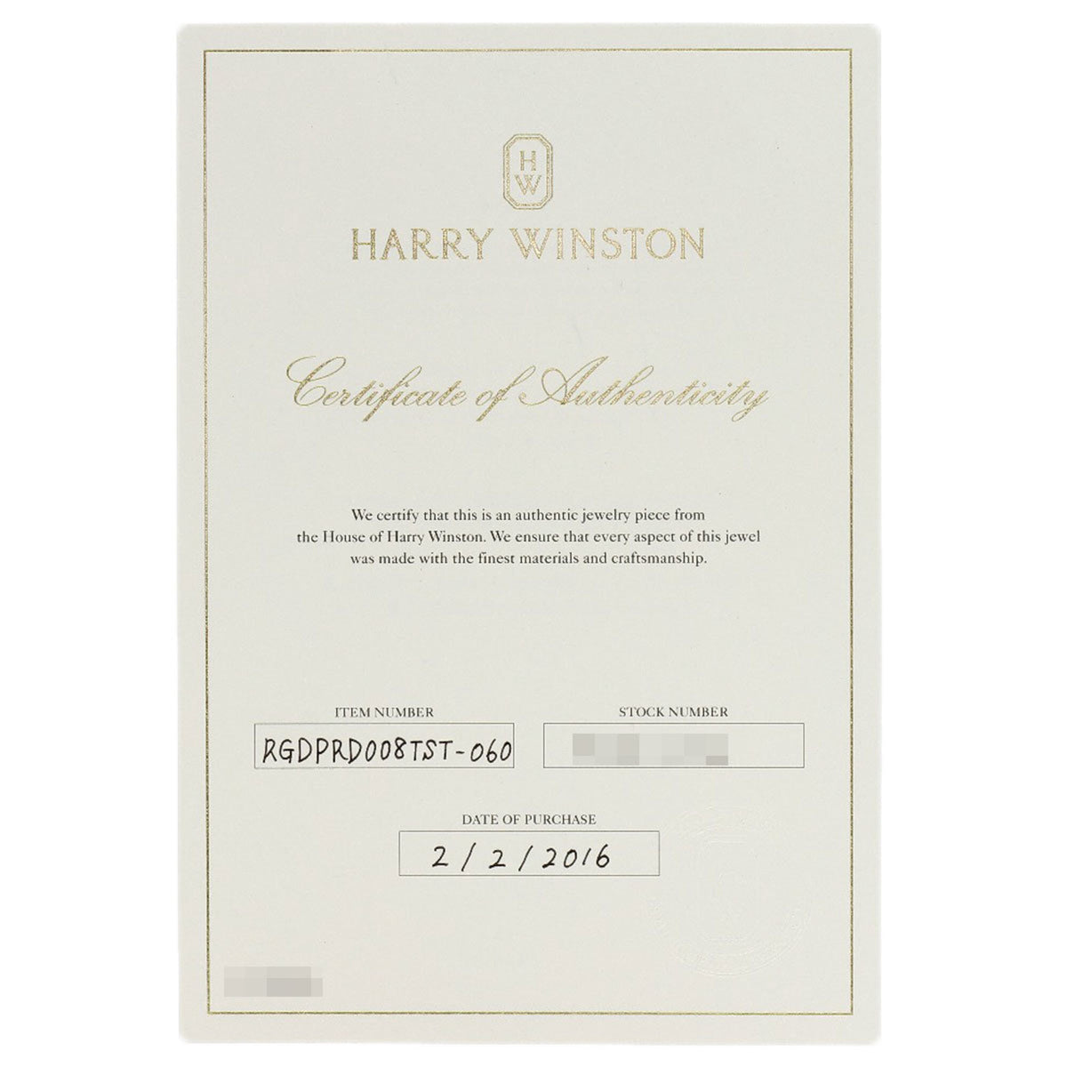 Harry Winston Platinum 950 Band Ring (Pre-Owned)