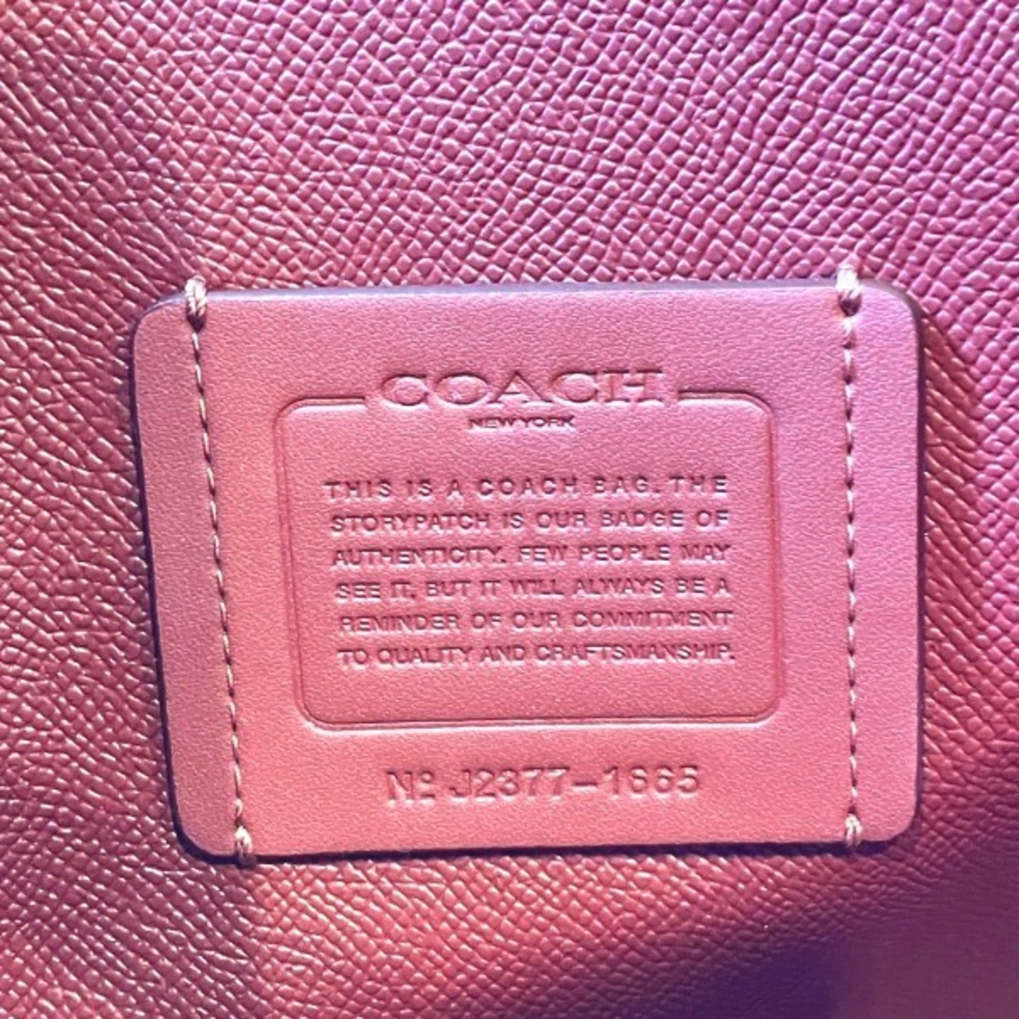 Coach Brown Pink Signature Line Shoulder Bag Tote Bag (Pre-Owned)