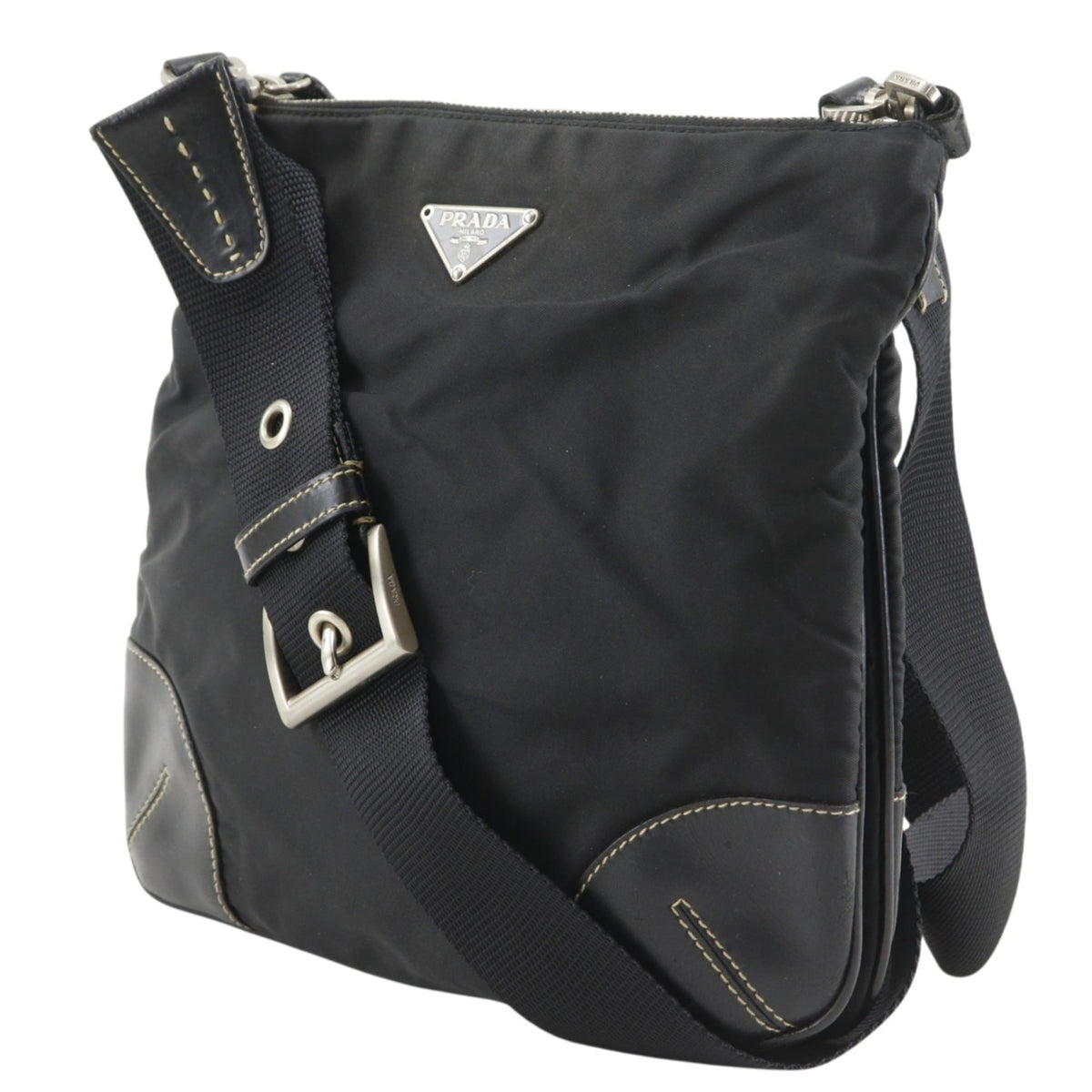Prada Black Nylon Shoulder Bag (Pre-Owned)