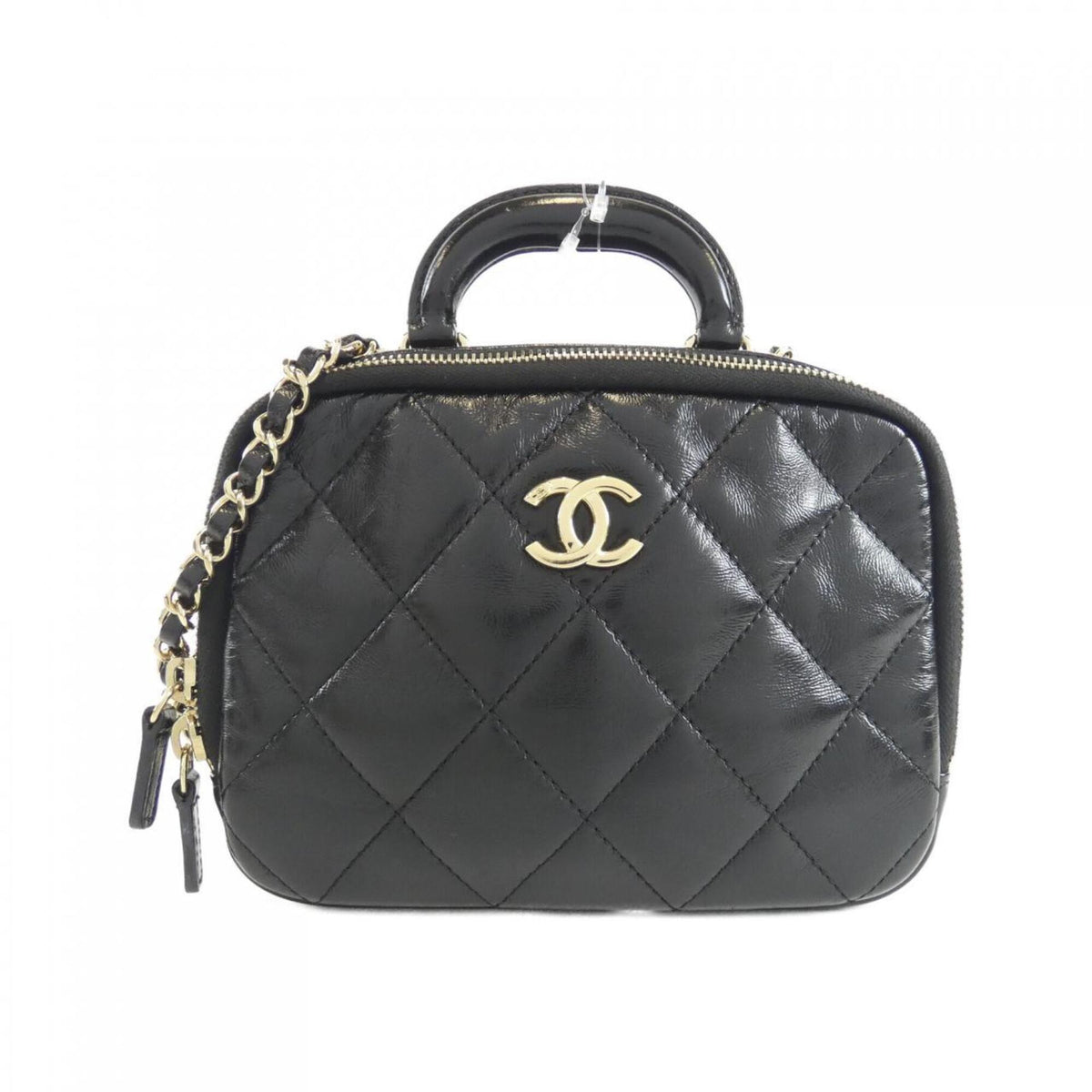 Chanel Black Leather Handbag (Pre-Owned)