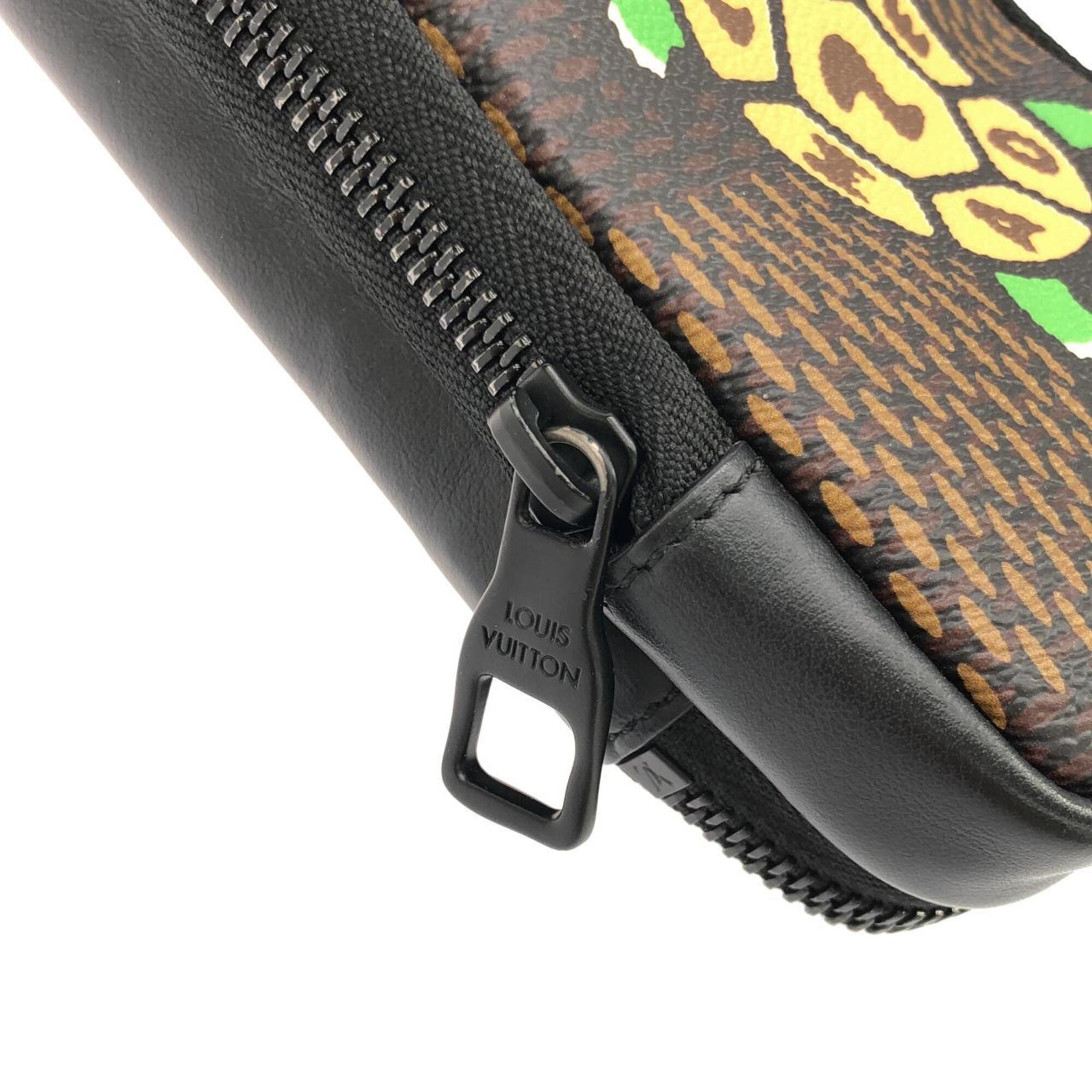 Louis Vuitton Ebene Coated Canvas Handbag Pouch Shoulder Bag (Pre-Owned)