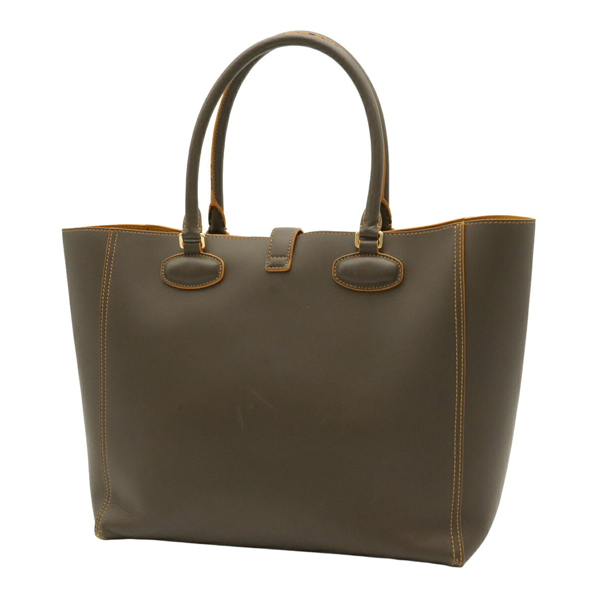Loewe Brown Leather Shoulder Bag Tote Bag (Pre-Owned)