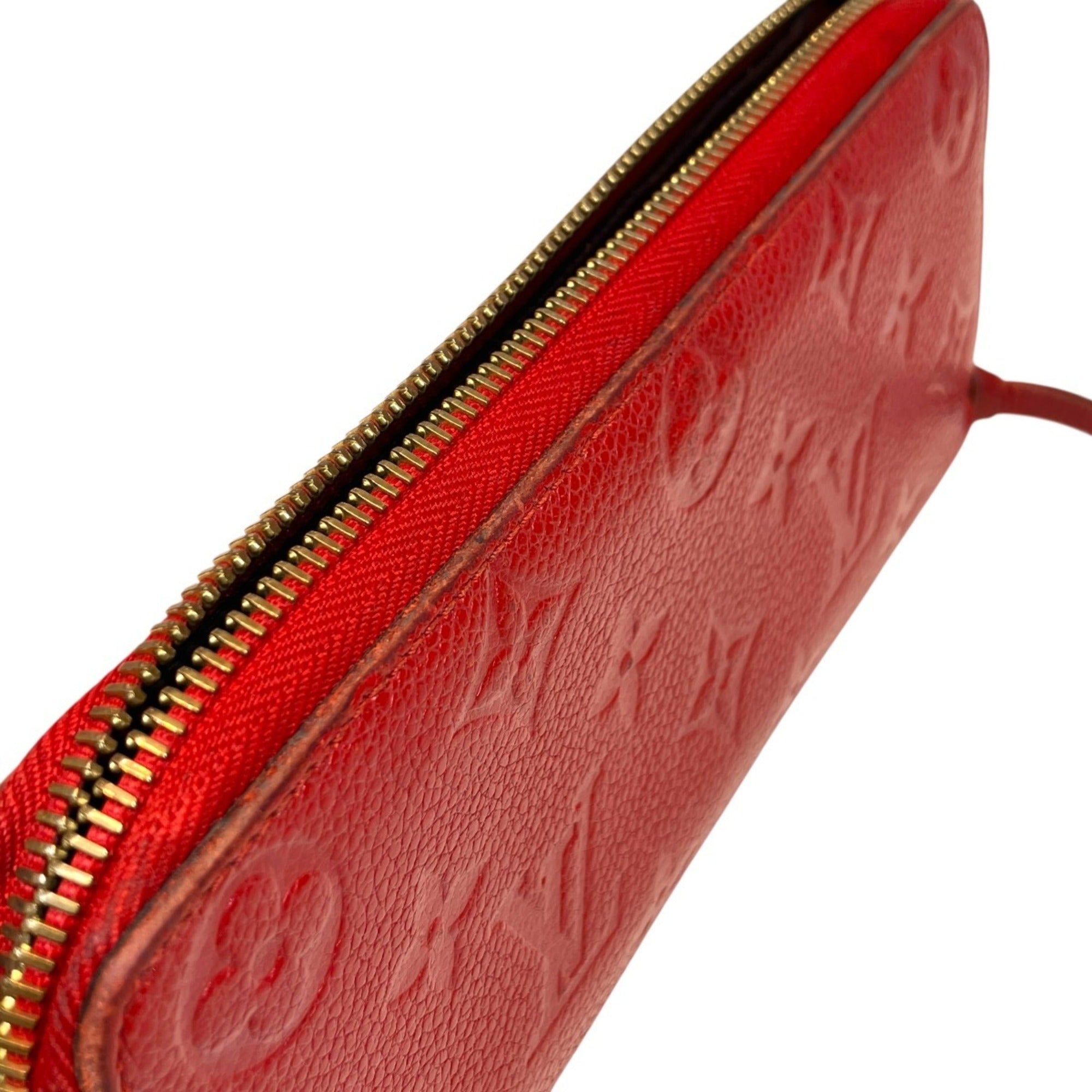 Louis Vuitton Galle Monogram Red Color Monogram Empreinte Long Wallet (Bi-Fold) (Pre-Owned)