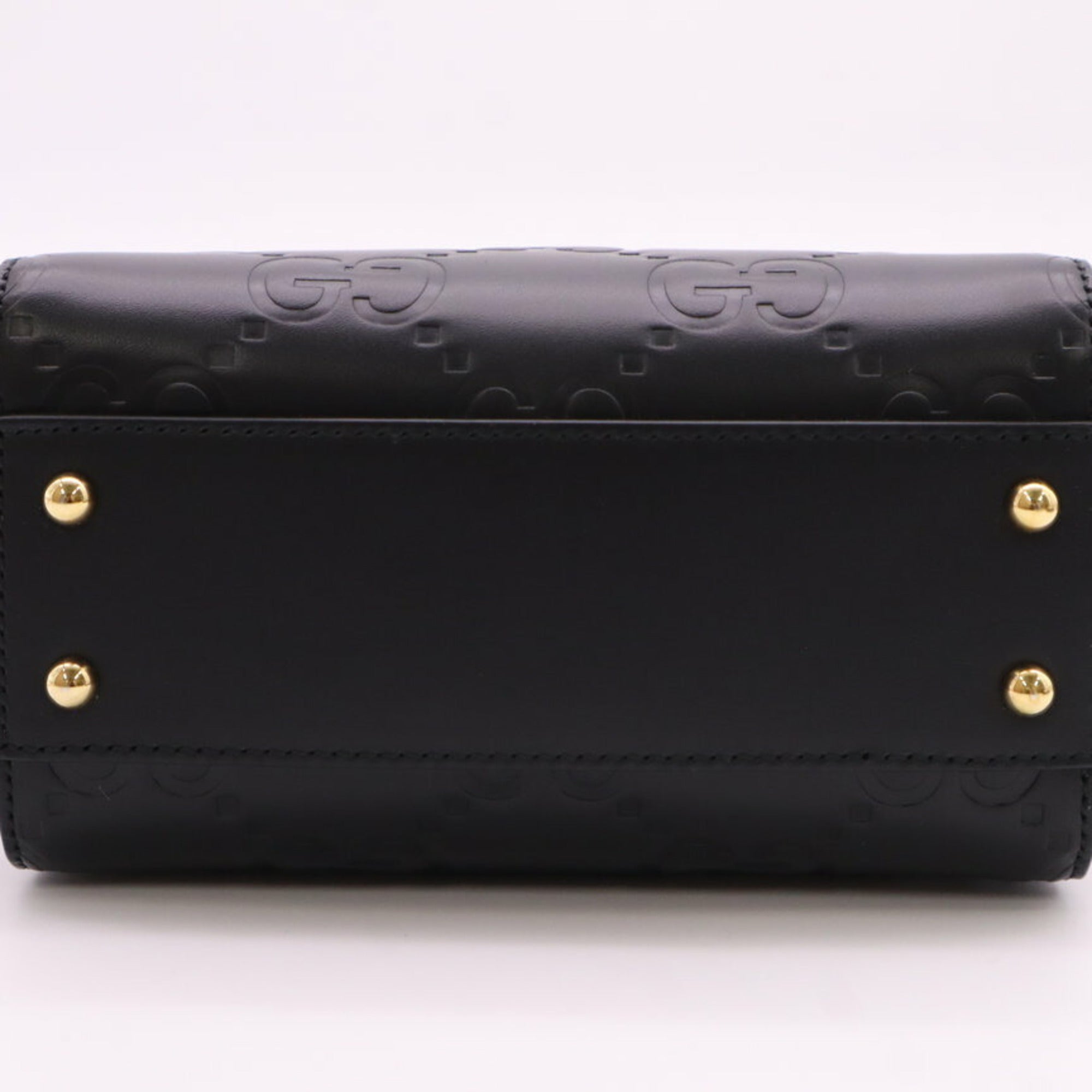 Gucci Black Leather Boston Bag (Pre-Owned)