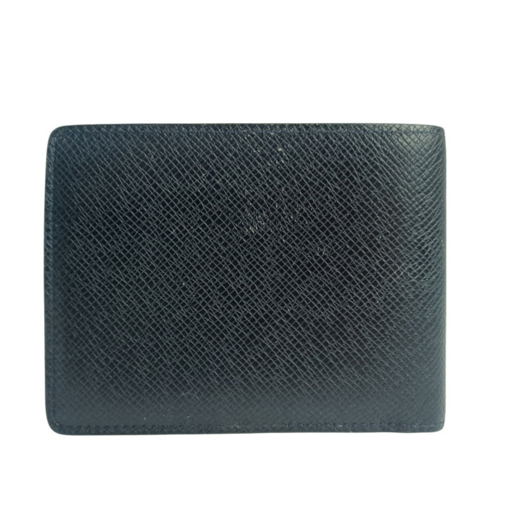 Louis Vuitton Noir Taiga Leather Wallet (Bi-Fold) (Pre-Owned)