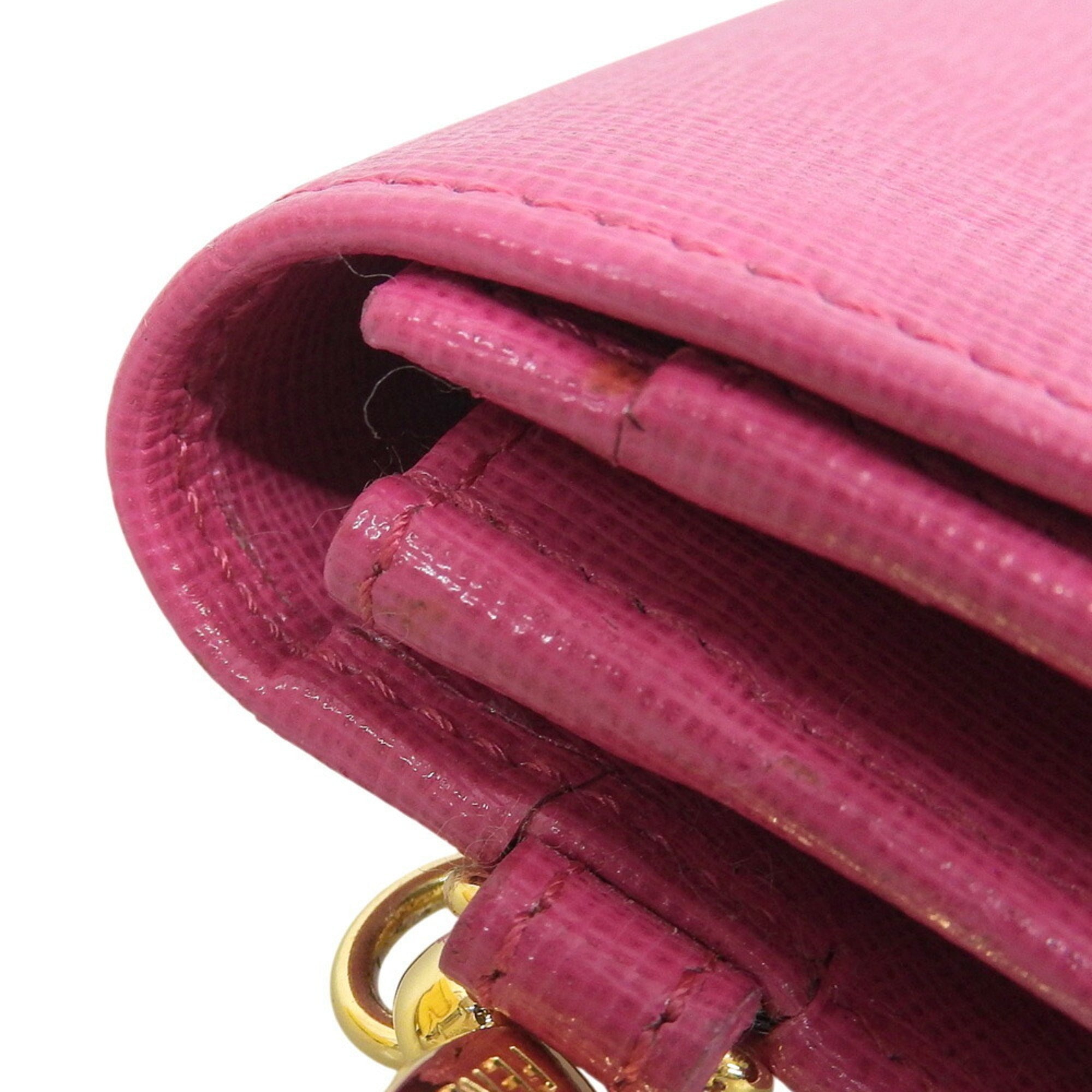 Fendi Pink Leather Wallet (Bi-Fold) (Pre-Owned)