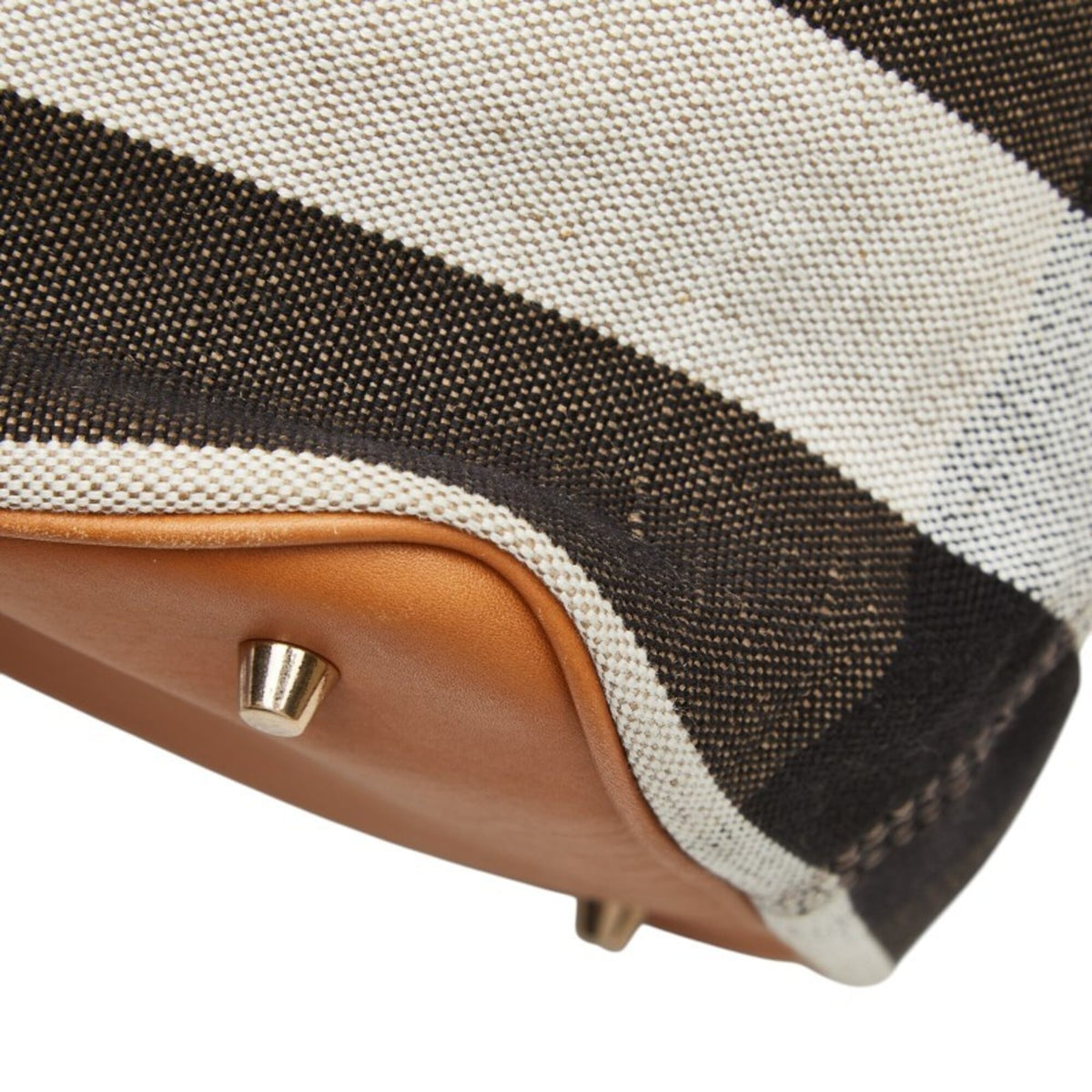 Burberry Beige Canvas Handbag Pouch Shoulder Bag (Pre-Owned)
