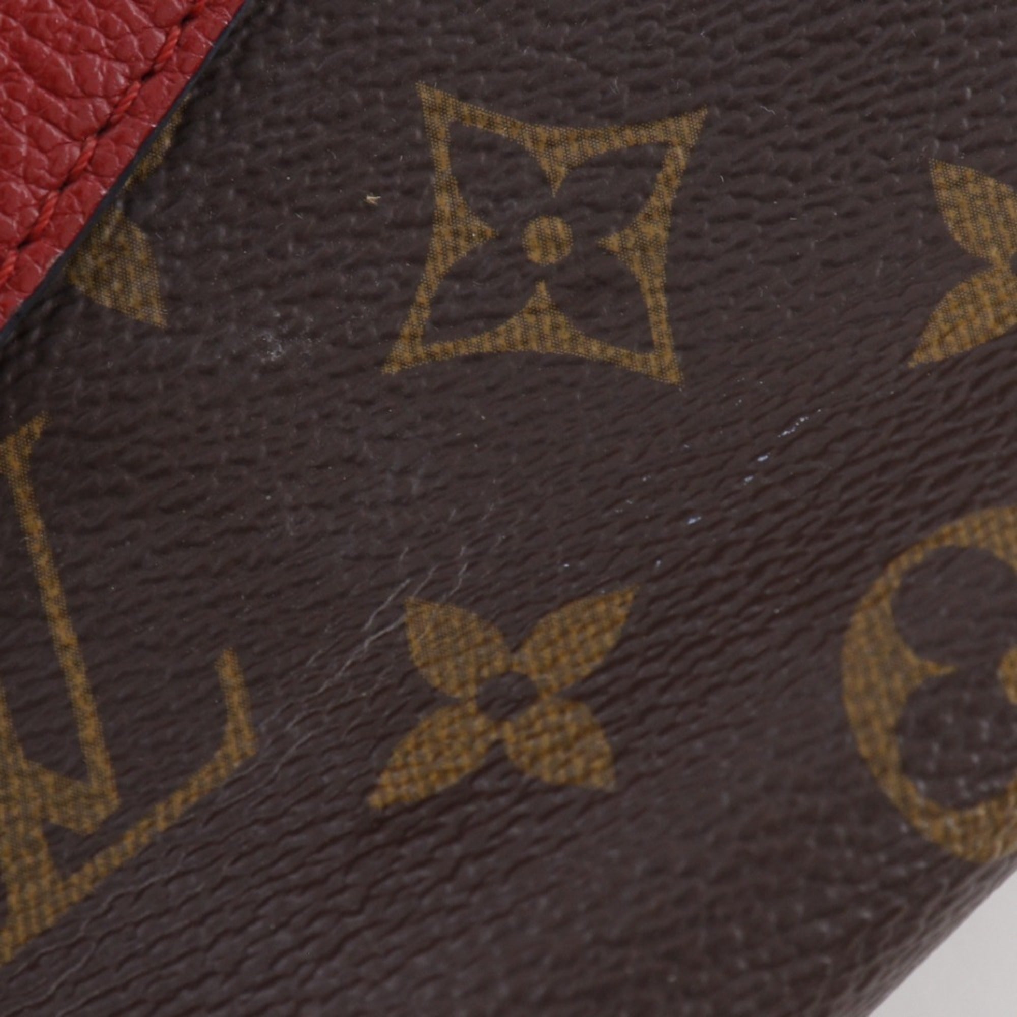 Louis Vuitton Monogram Brown Cerise Red Color Monogram Shoulder Bag (Pre-Owned)