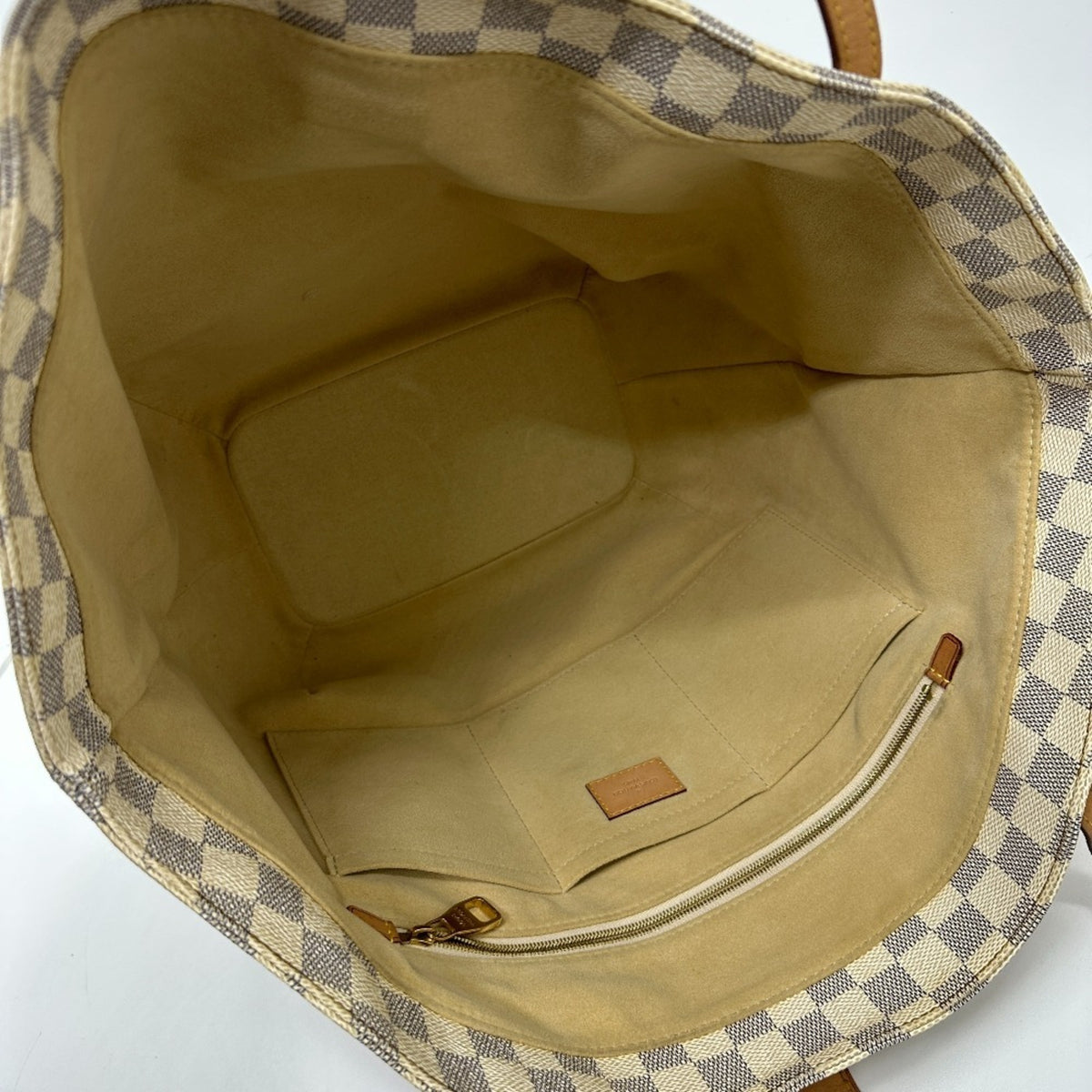 Louis Vuitton White Damier Azur Shoulder Bag Tote Bag (Pre-Owned)