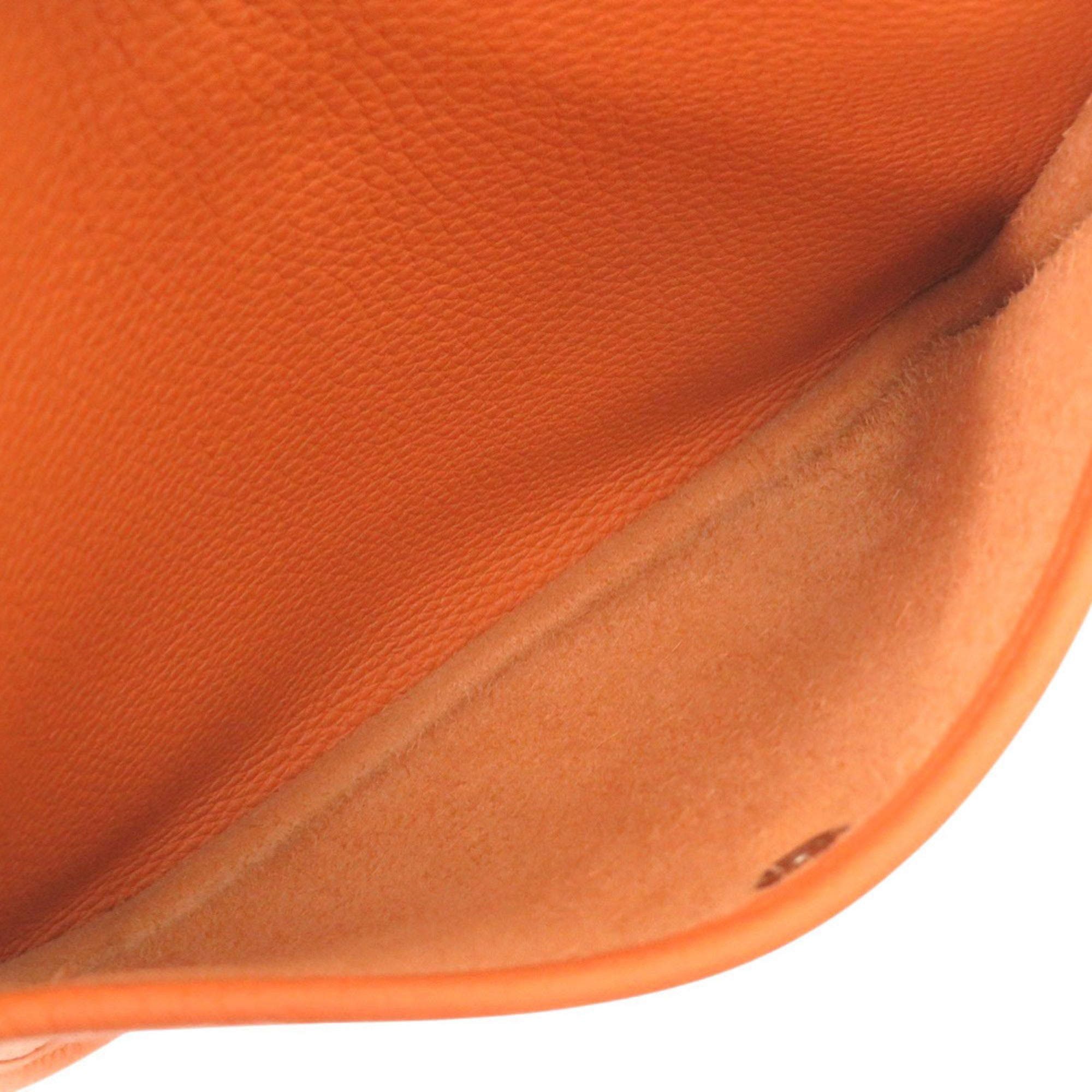 Hermes Orange Taurillon Clemence Leather Shoulder Bag (Pre-Owned)
