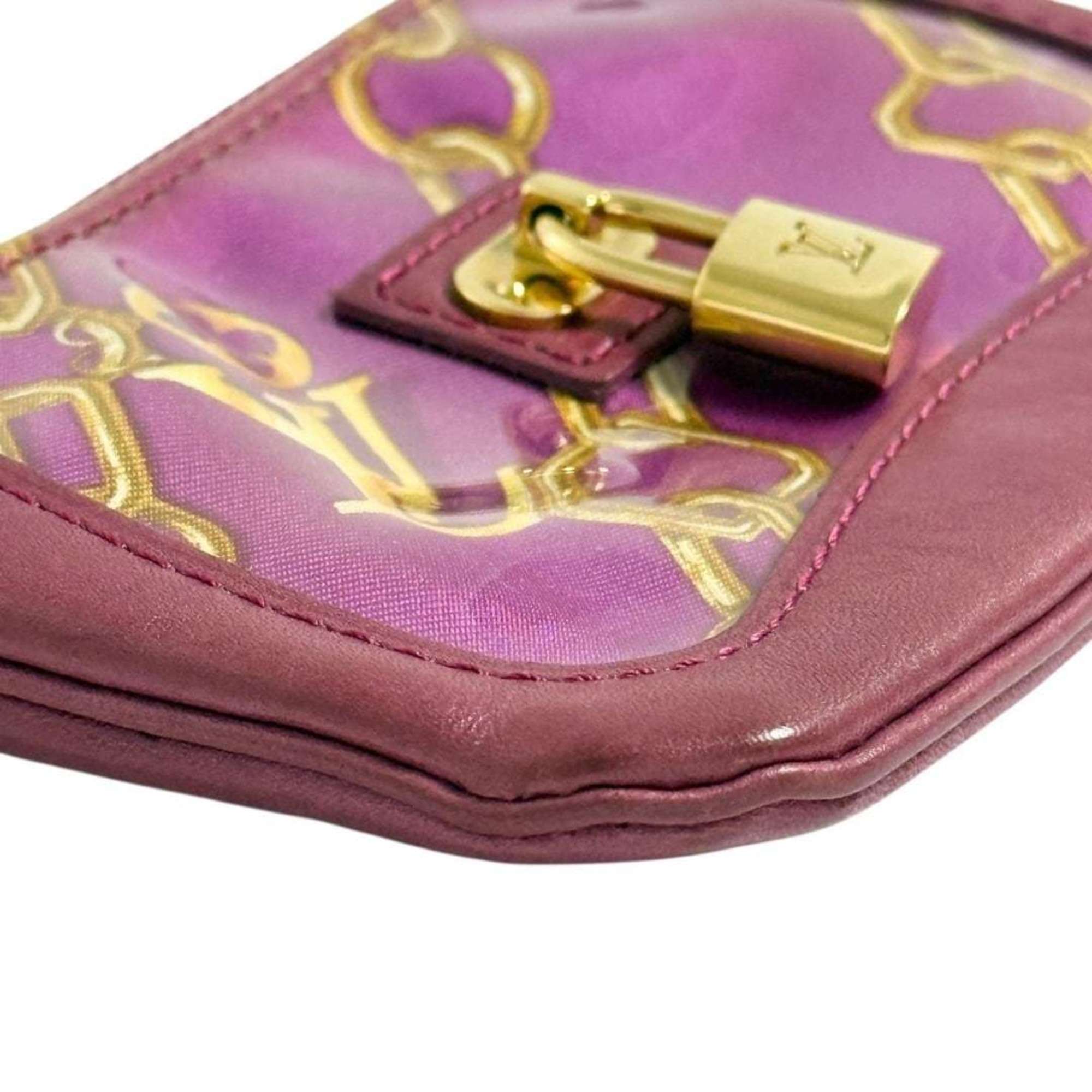 Louis Vuitton Red Color Wine Leather Coin Purse/Coin Case (Pre-Owned)