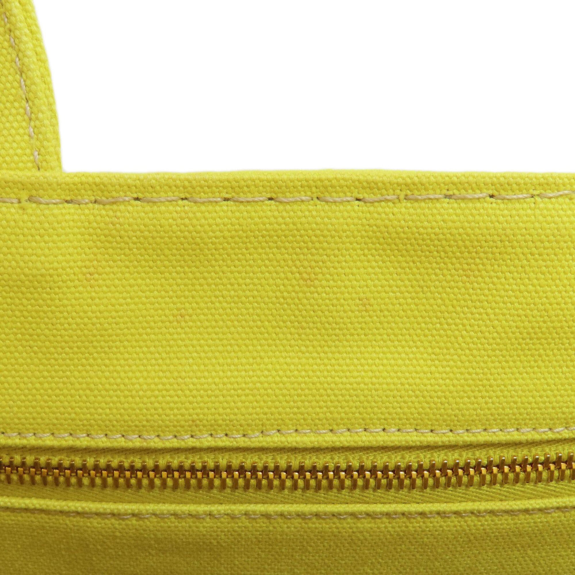 Prada Canapa Yellow Canvas Tote Bag (Pre-Owned)