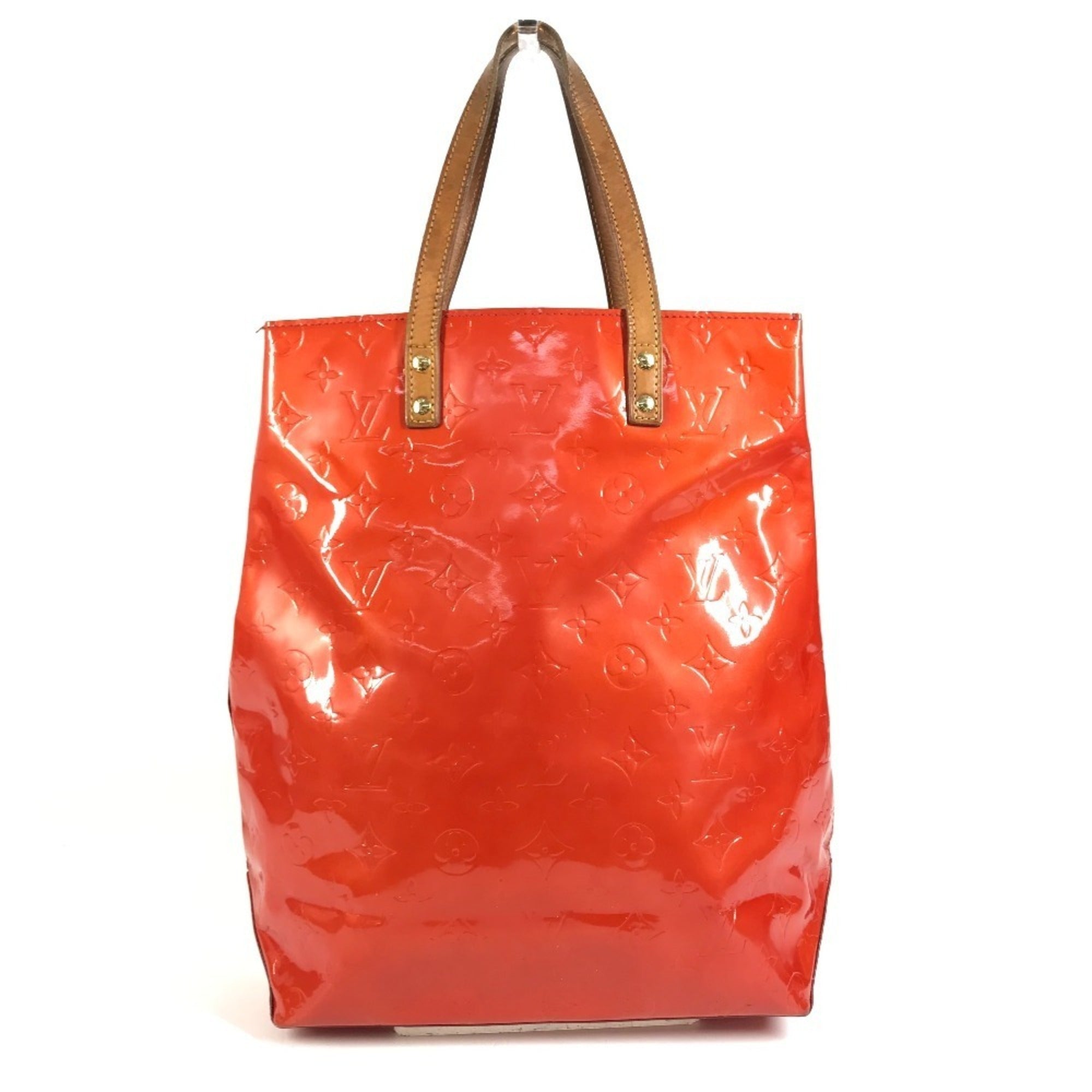 Louis Vuitton Red Color Rouge Monogram Vernis Shoulder Bag Tote Bag (Pre-Owned)