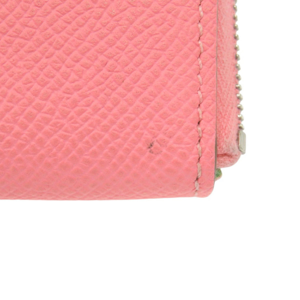 Hermes Rose Confetti Epsom Leather Silk Coin Purse/Coin Case (Pre-Owned)