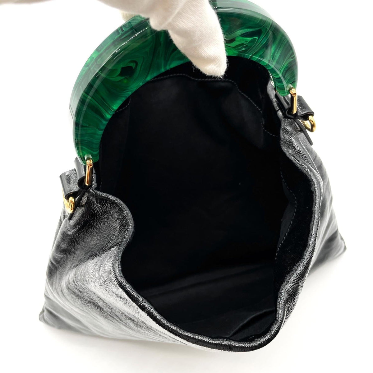 Marni Black Patent Leather Handbag (Pre-Owned)