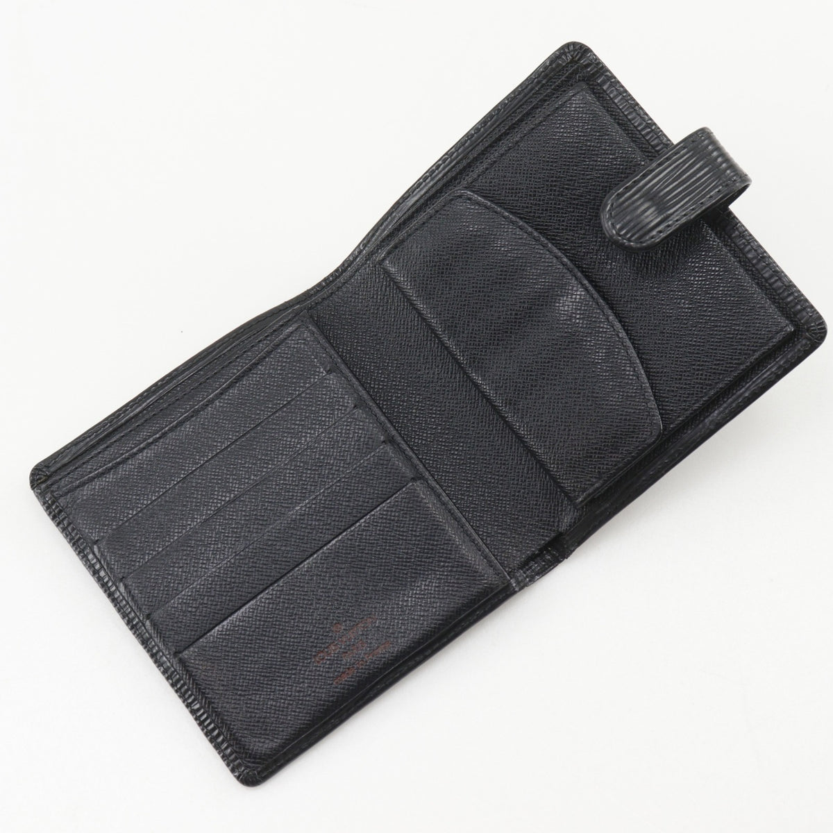 Louis Vuitton Black Noir Epi Leather Wallet (Bi-Fold) (Pre-Owned)