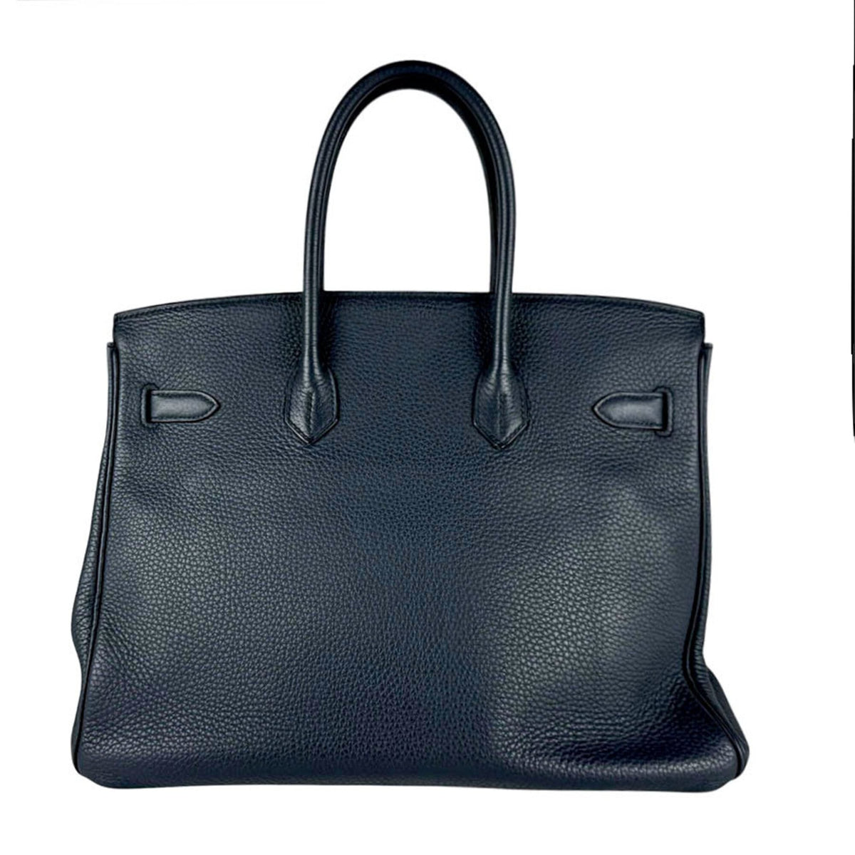 Hermes Blue Indigo Taurillon Clemence Leather Handbag (Pre-Owned)
