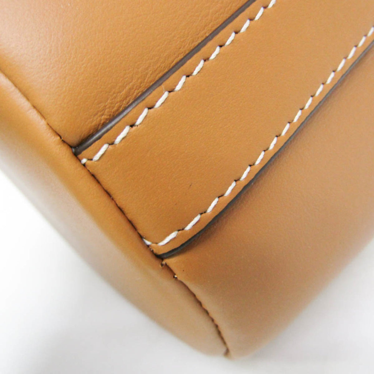 Burberry Brown Light Beige Cotton Canvas Leather Shoulder Bag (Pre-Owned)