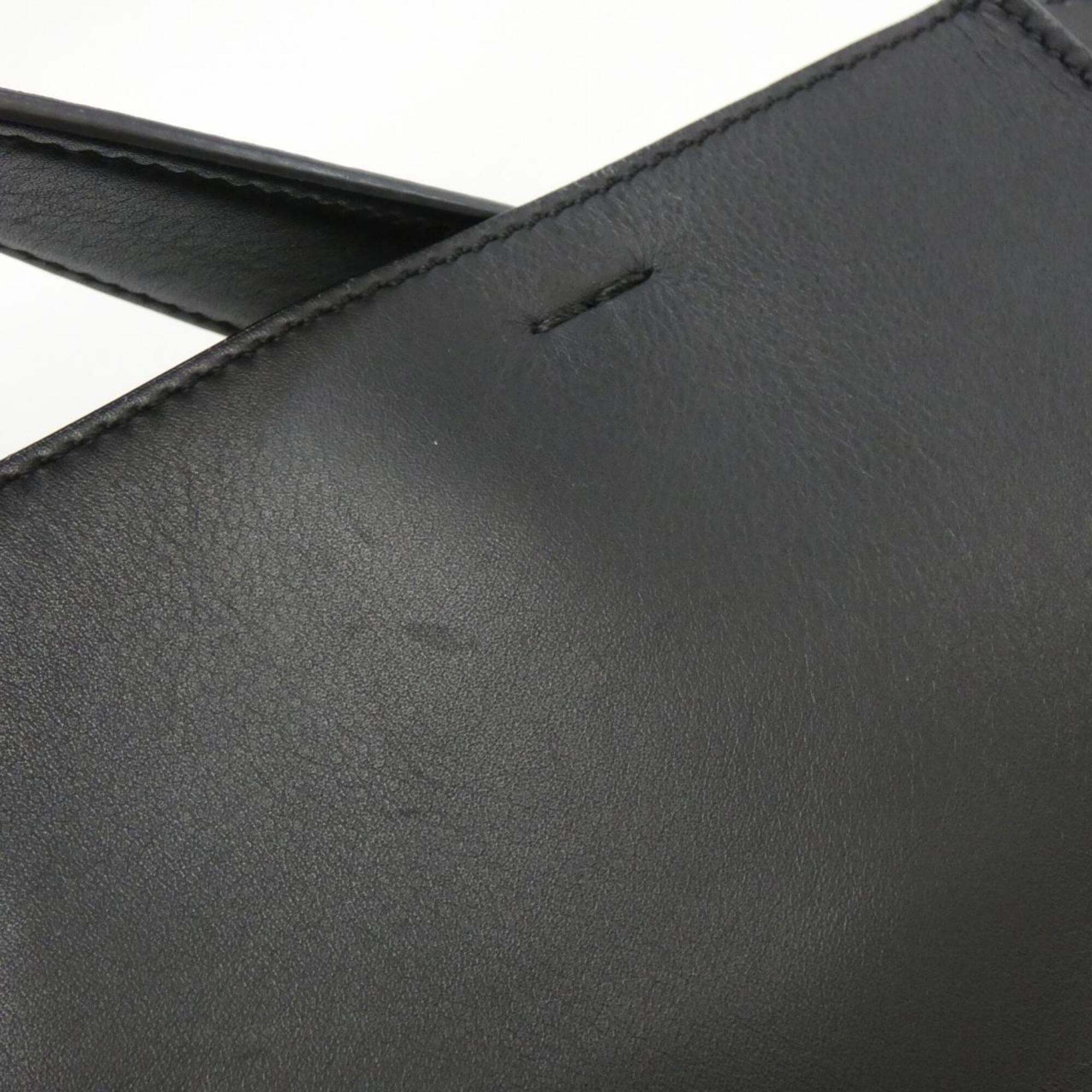 Fendi Peekaboo Black White Canvas Leather Handbag (Pre-Owned)