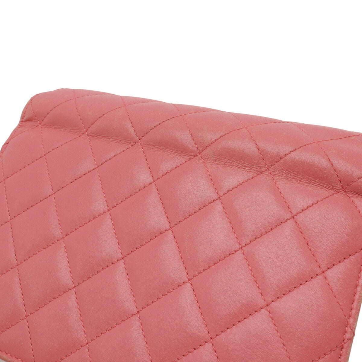 Chanel Pink Pink Red Red Color Leather Chain/Shoulder Wallet (Pre-Owned)