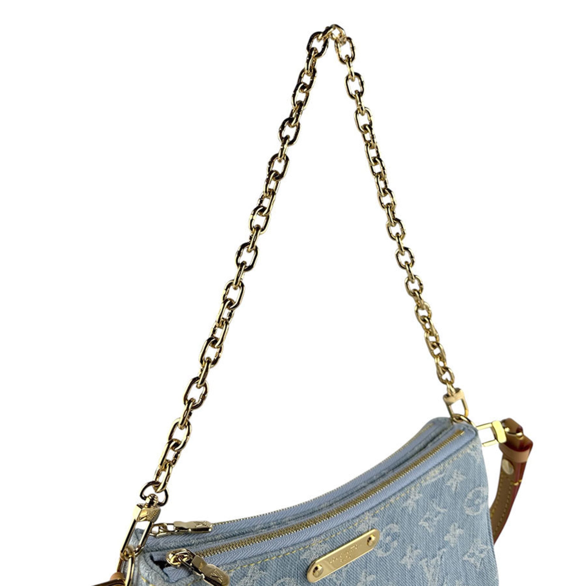 Louis Vuitton Blue Monogram Denim Pochette Shoulder Bag (Pre-Owned)