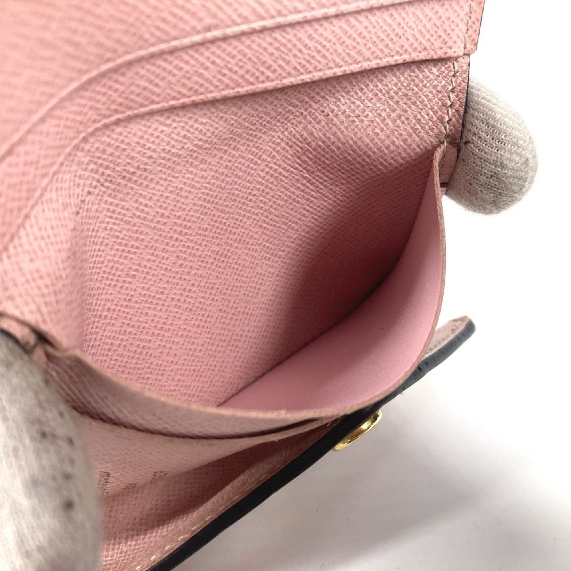 Louis Vuitton Brown Pink Monogram Wallet (Tri-Fold) (Pre-Owned)