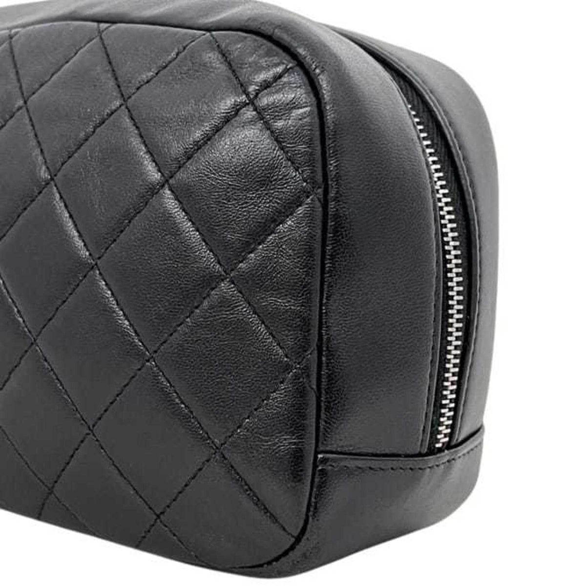 Chanel 2.55 Black Leather Pouch (Pre-Owned)