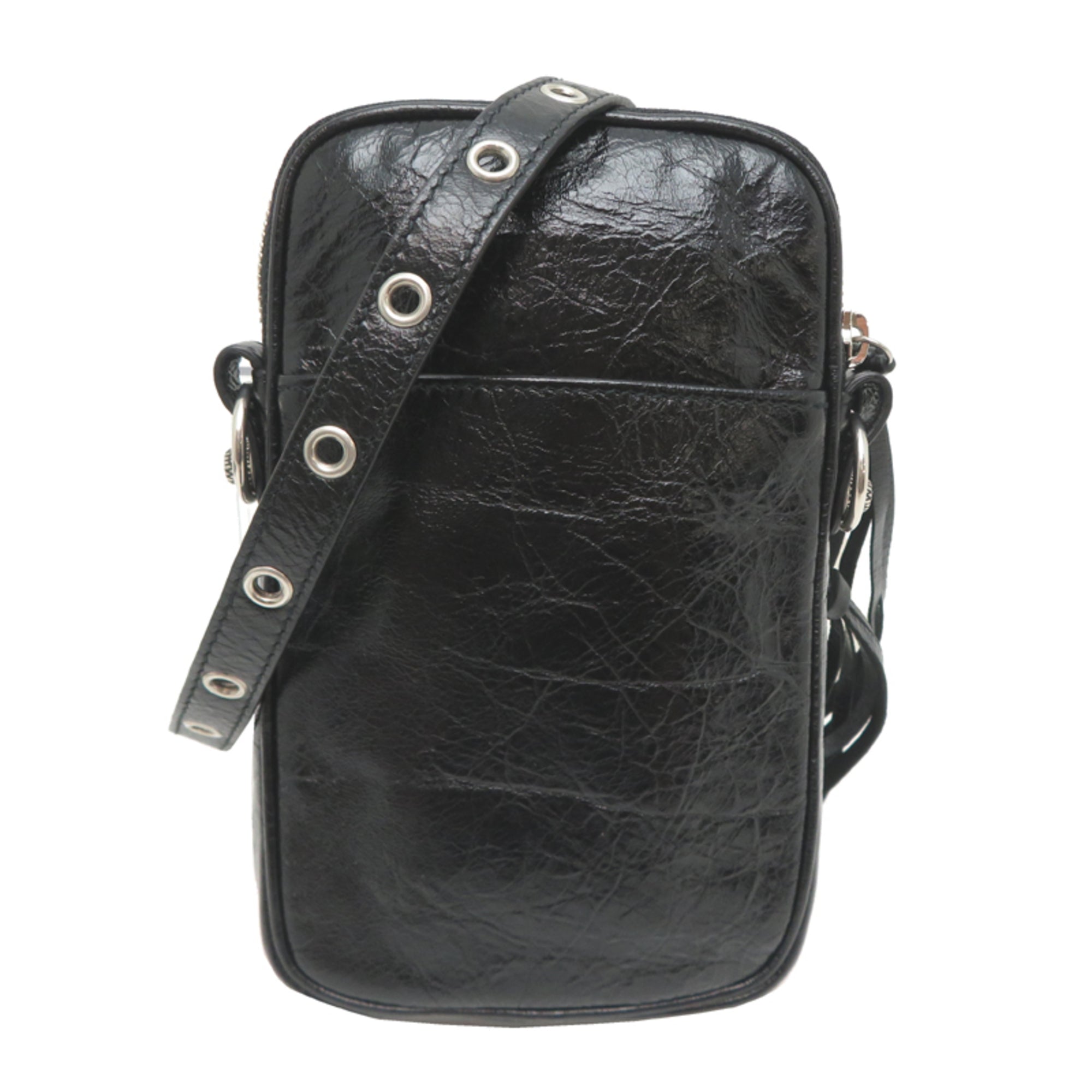 Balenciaga Black Leather Shoulder Bag (Pre-Owned)