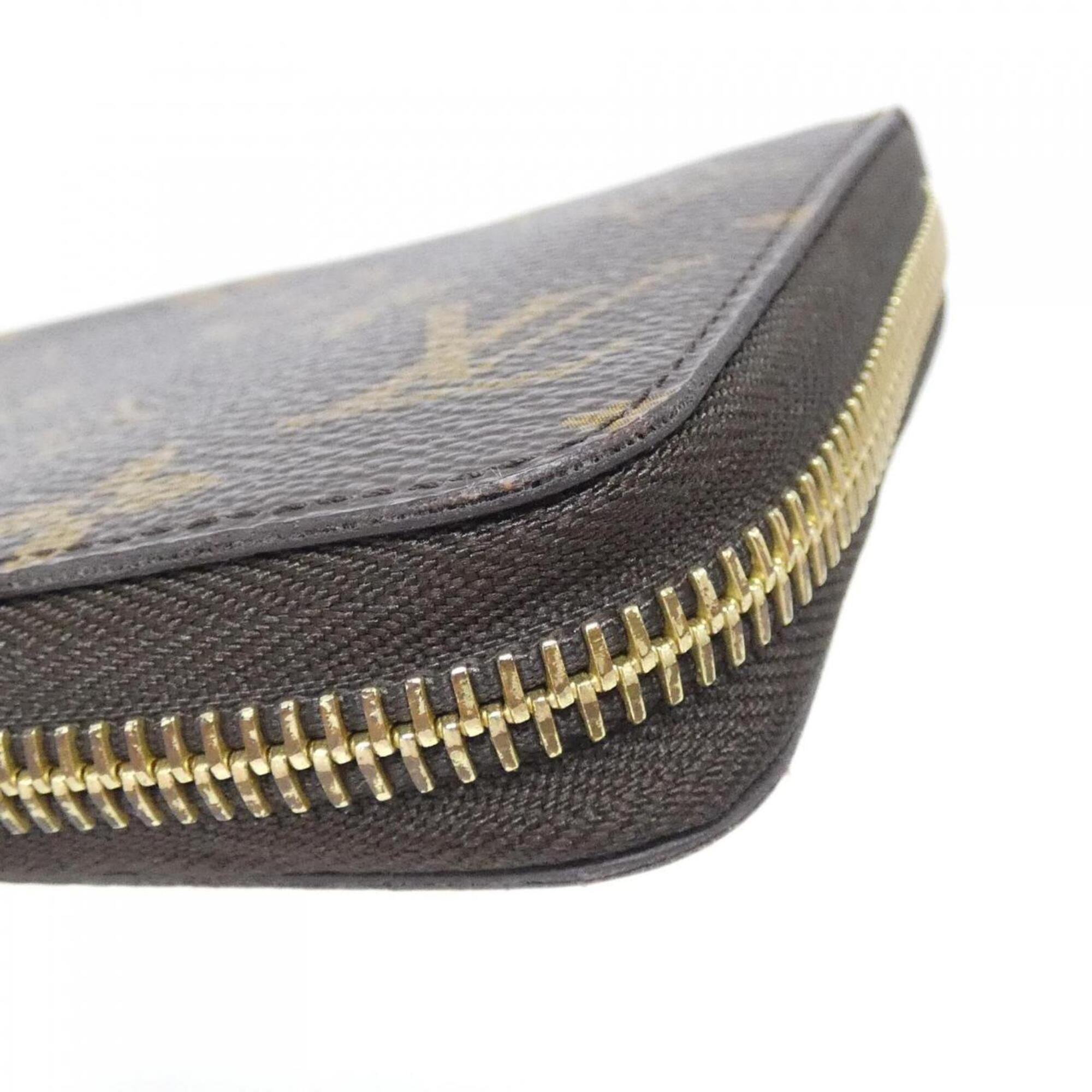 Louis Vuitton Monogram Marron Coated Canvas Long Wallet (Bi-Fold) (Pre-Owned)