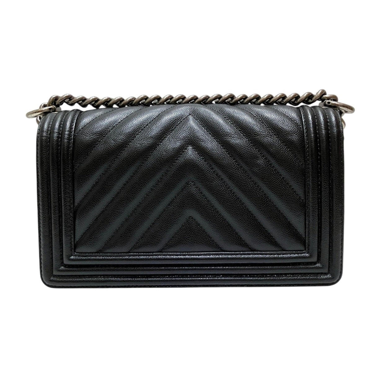 Chanel Black Grained Calfskin Shoulder Bag (Pre-Owned)