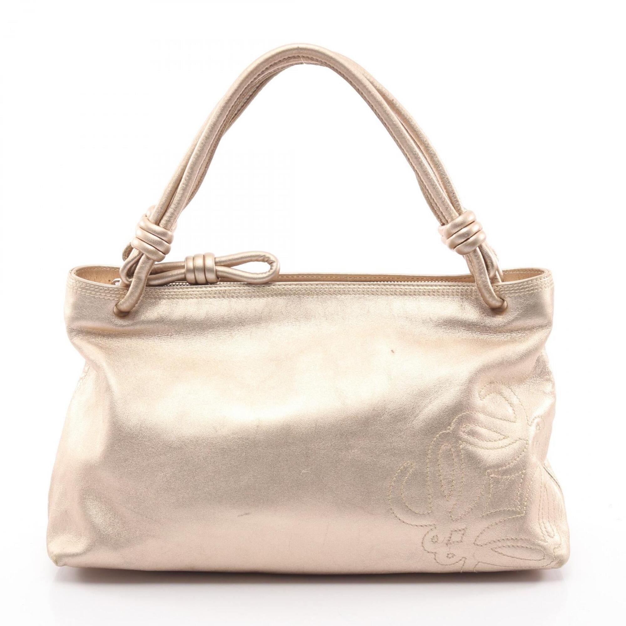 Loewe Gold Leather Handbag (Pre-Owned)