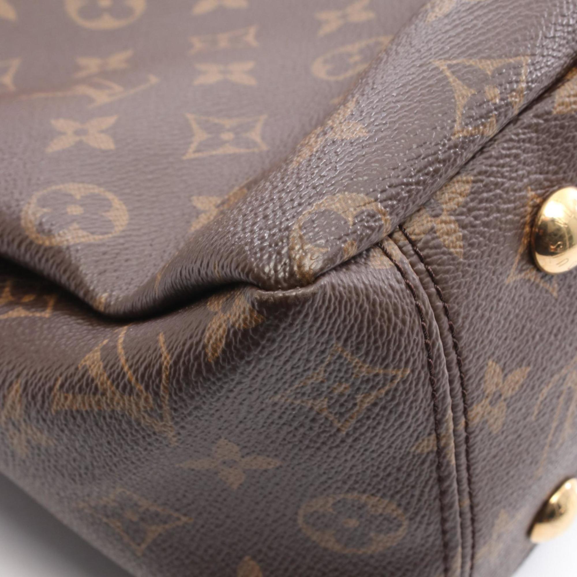 Louis Vuitton Aurore Bordeaux Brown Coated Canvas Leather Handbag (Pre-Owned)