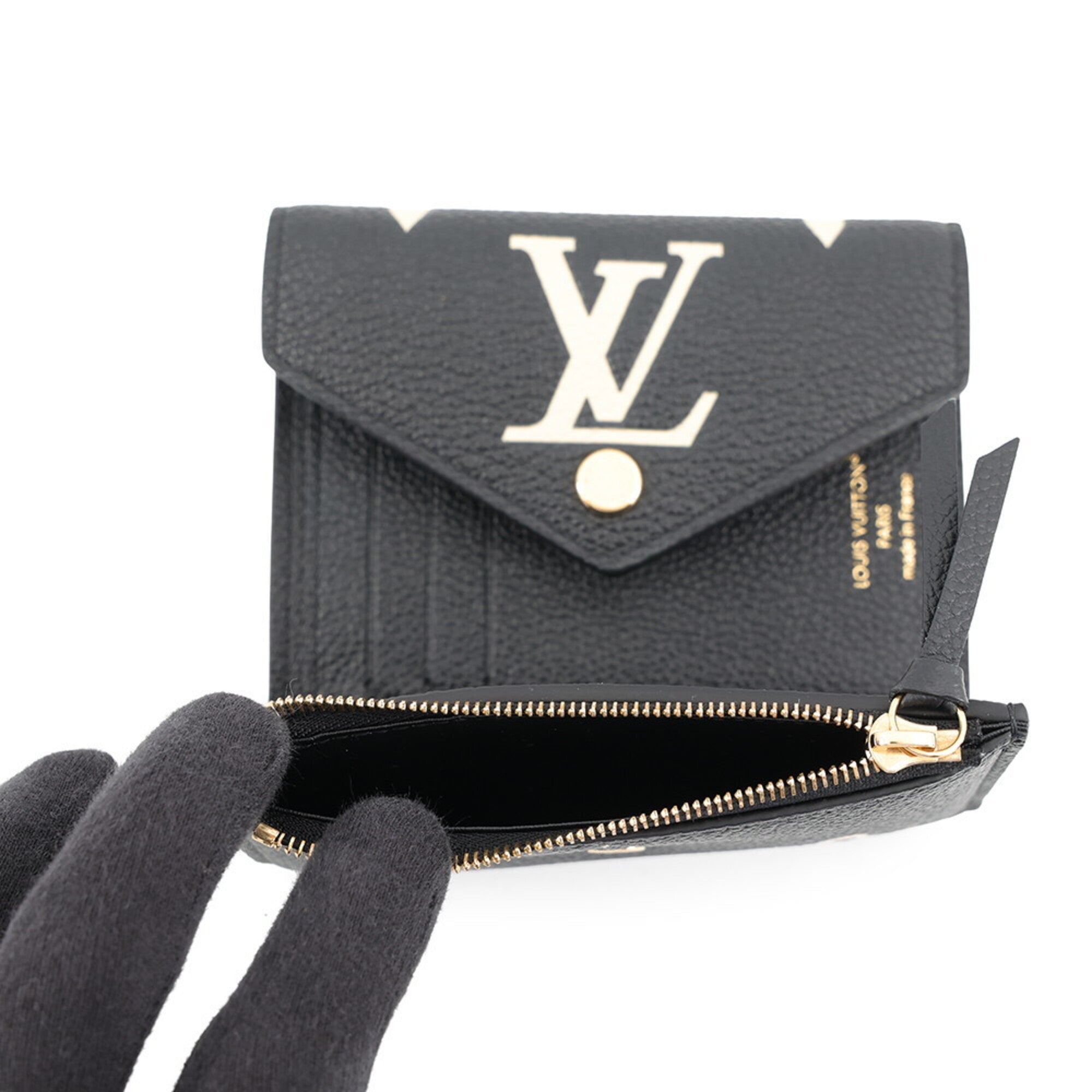 Louis Vuitton Monogram Empreinte Beige Noir Monogram Empreinte Wallet (Tri-Fold) (Pre-Owned)