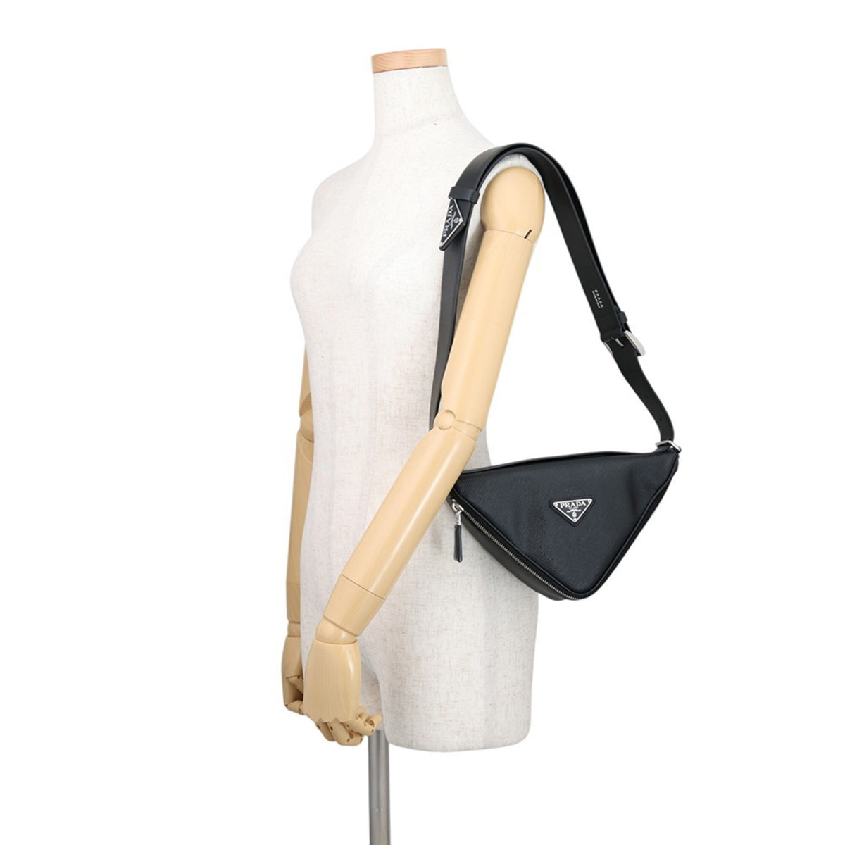 Prada Black Leather Handbag Shoulder Bag Sling Bag (Pre-Owned)