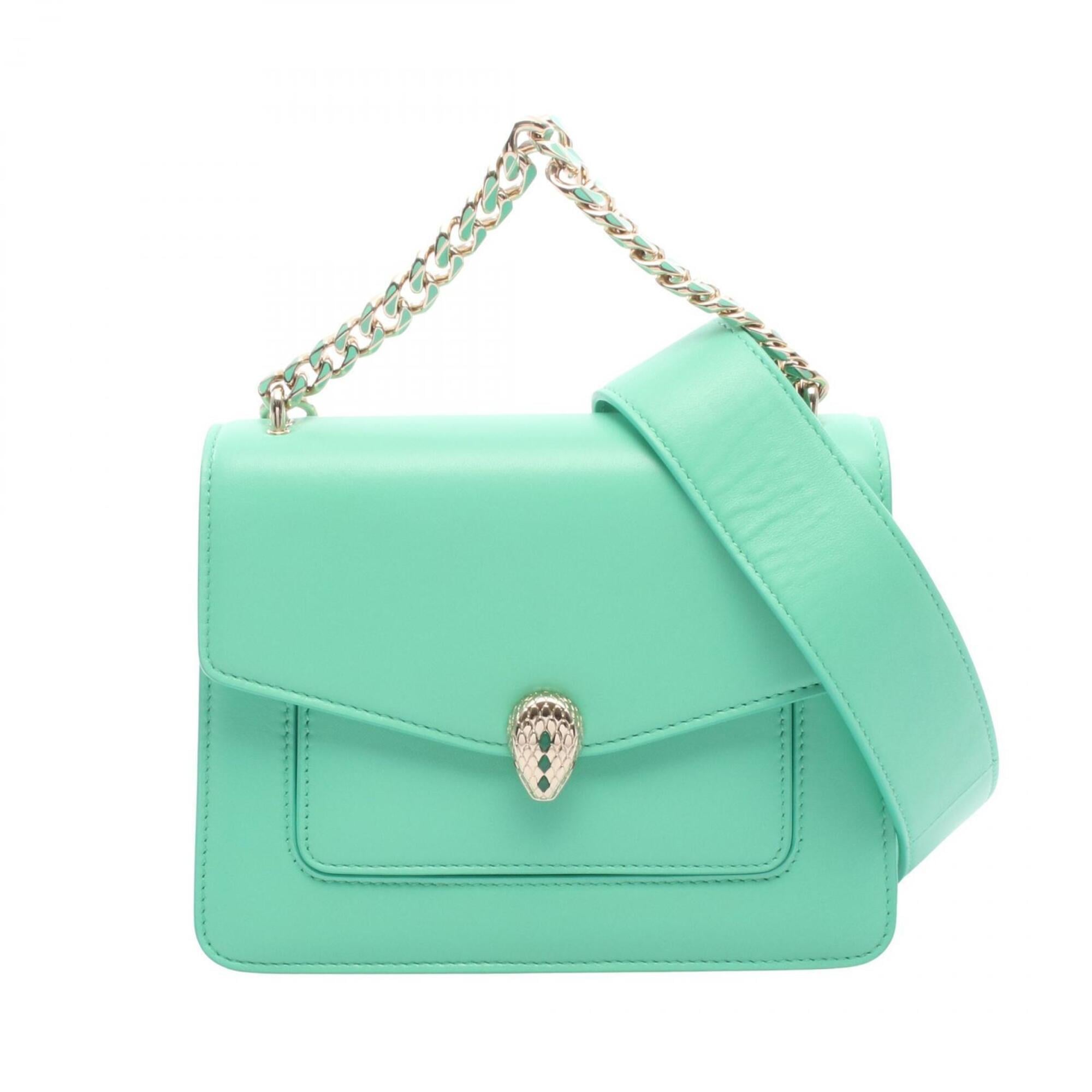 Bvlgari Green Leather Handbag (Pre-Owned)