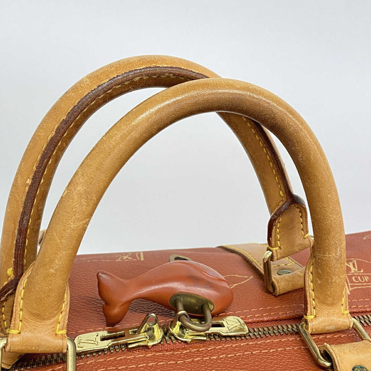 Louis Vuitton Red Color Boston Bag (Pre-Owned)
