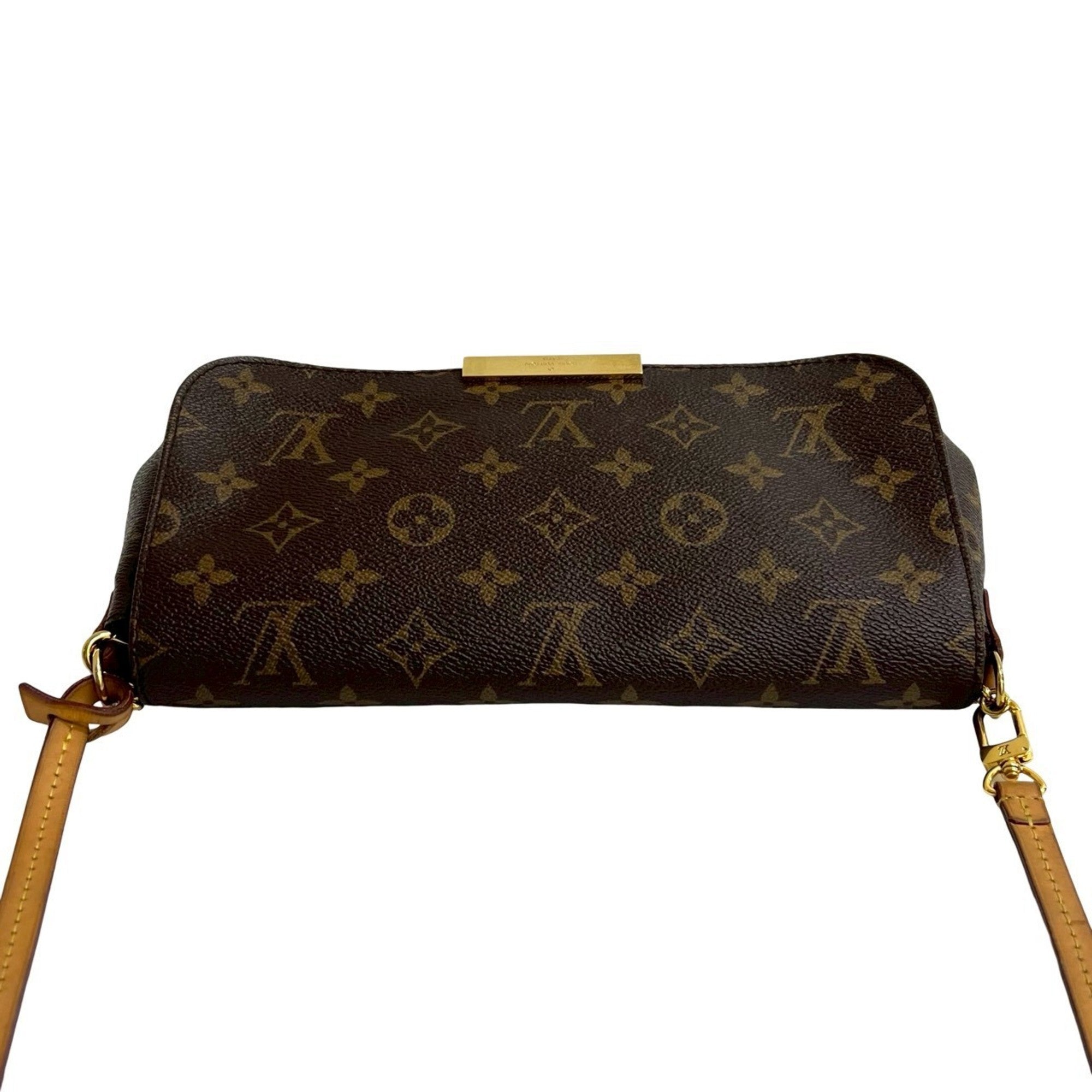 Louis Vuitton Brown Leather Pvc Handbag Pochette Shoulder Bag (Pre-Owned)