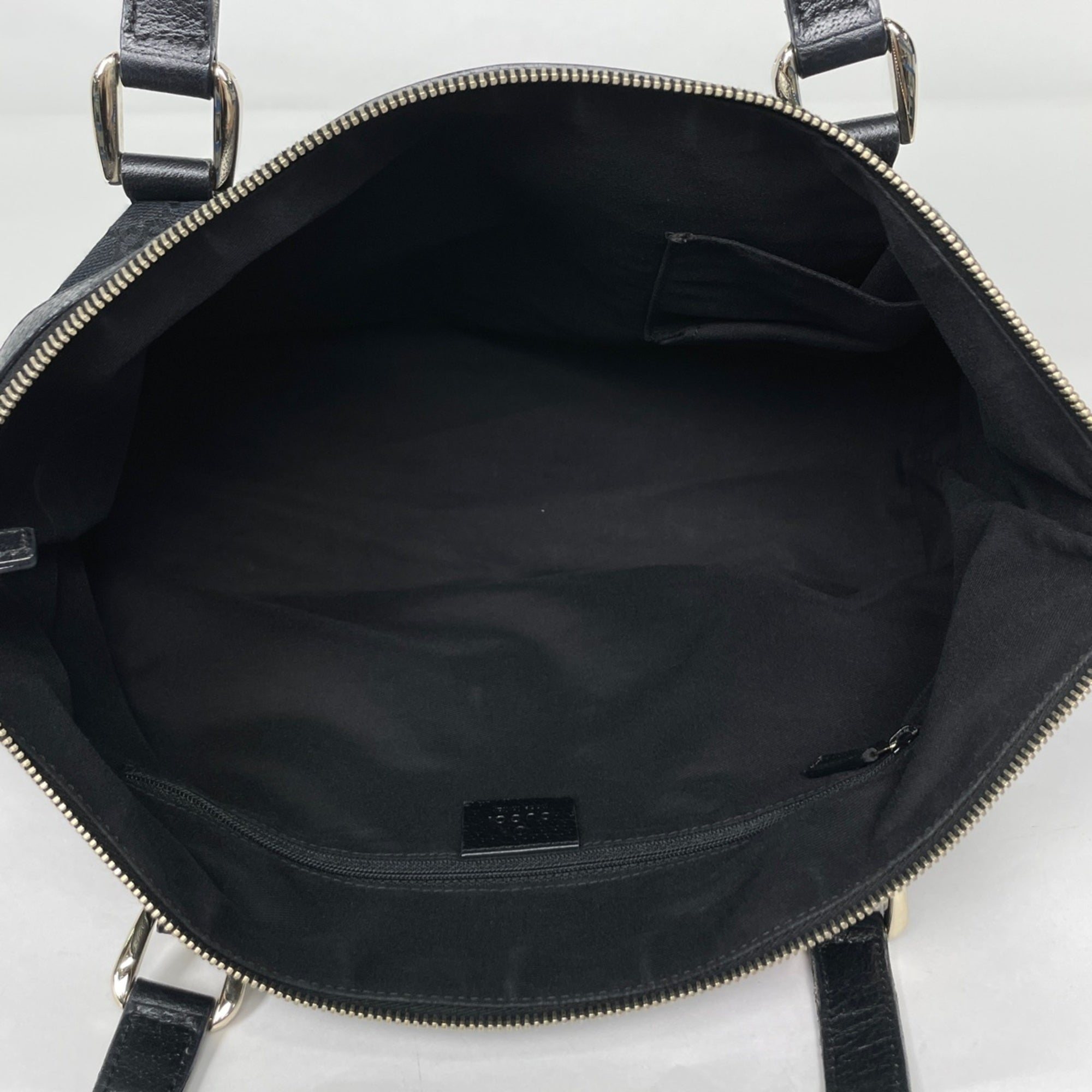 Gucci Abbey Gg Canvas Leather Handbag (Pre-Owned)