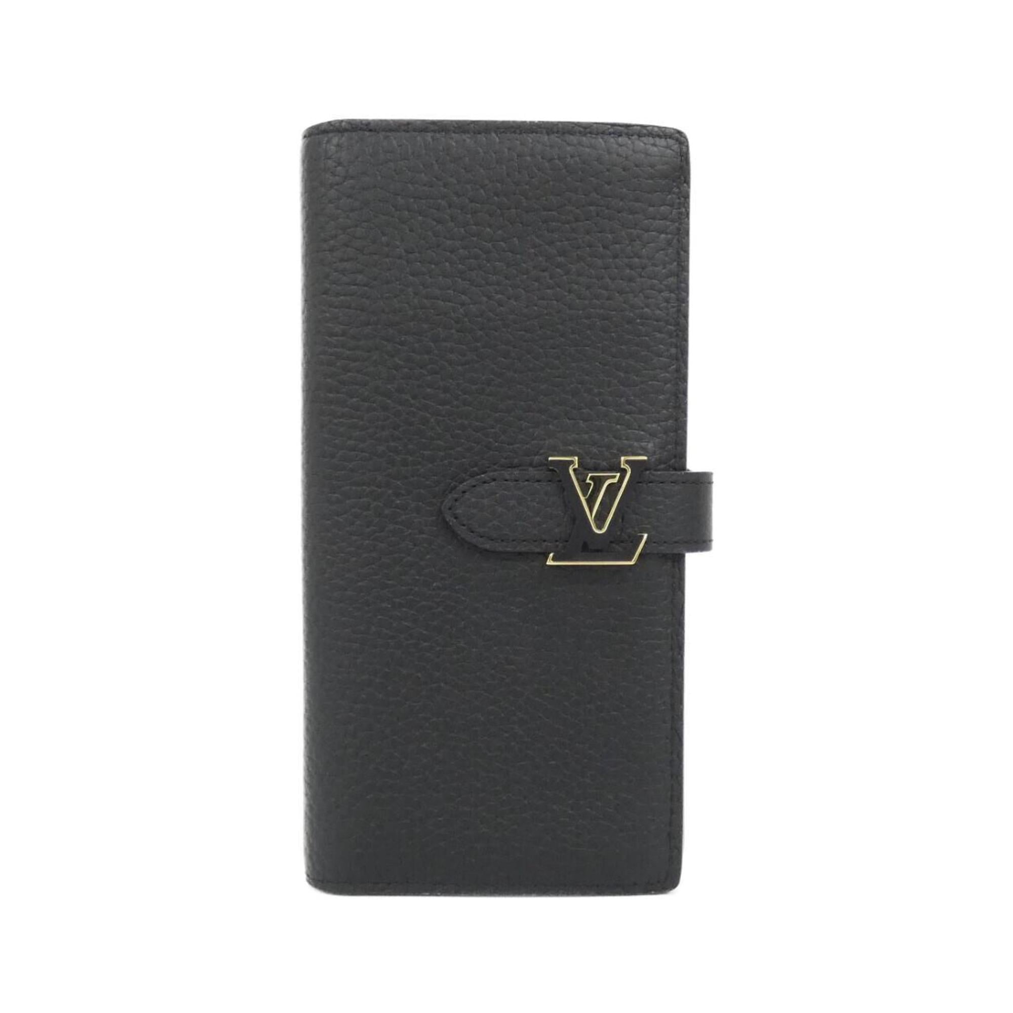 Louis Vuitton Taurillon Black Leather Long Wallet (Bi-Fold) (Pre-Owned)