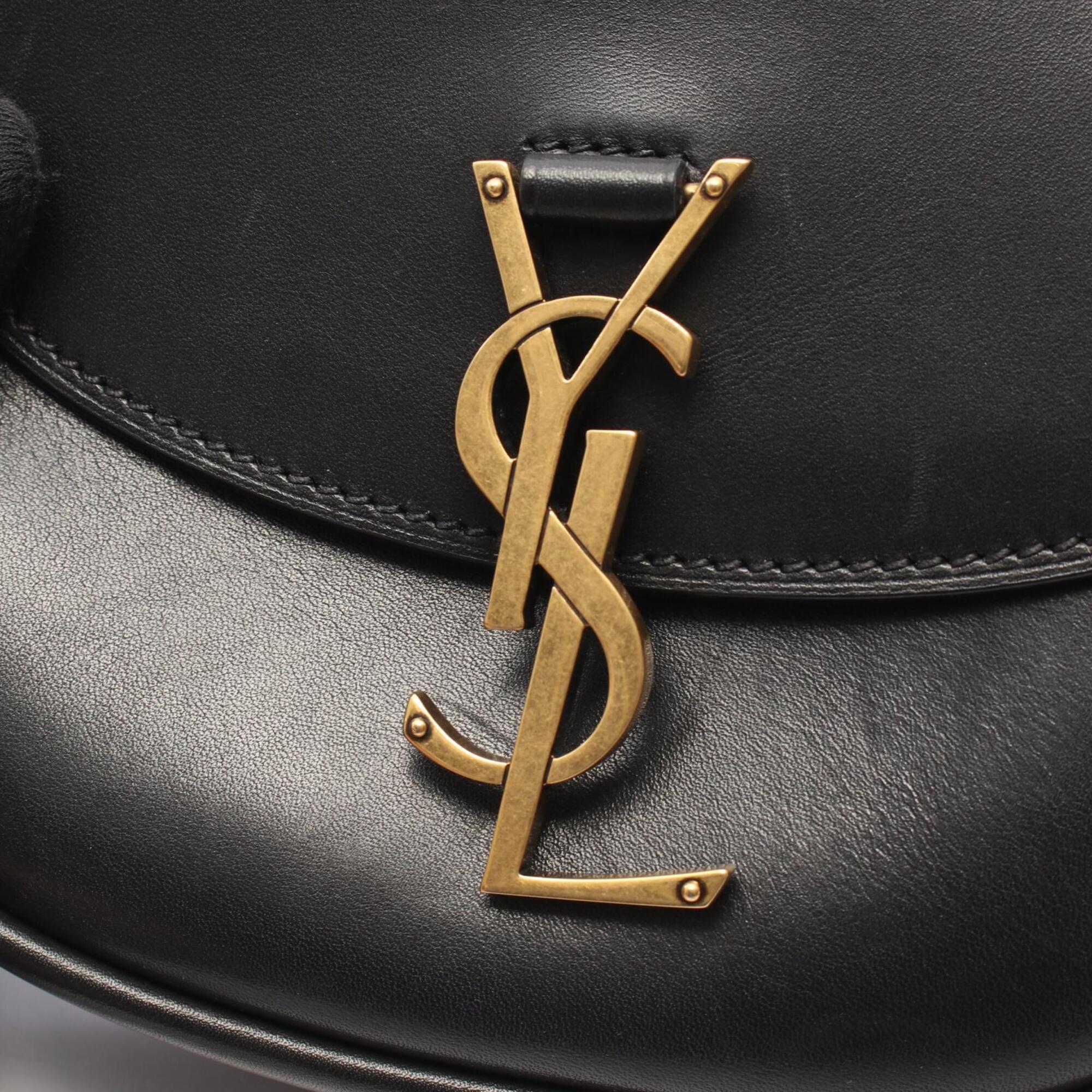 Yves Saint Laurent Black Leather Handbag Shoulder Bag (Pre-Owned)